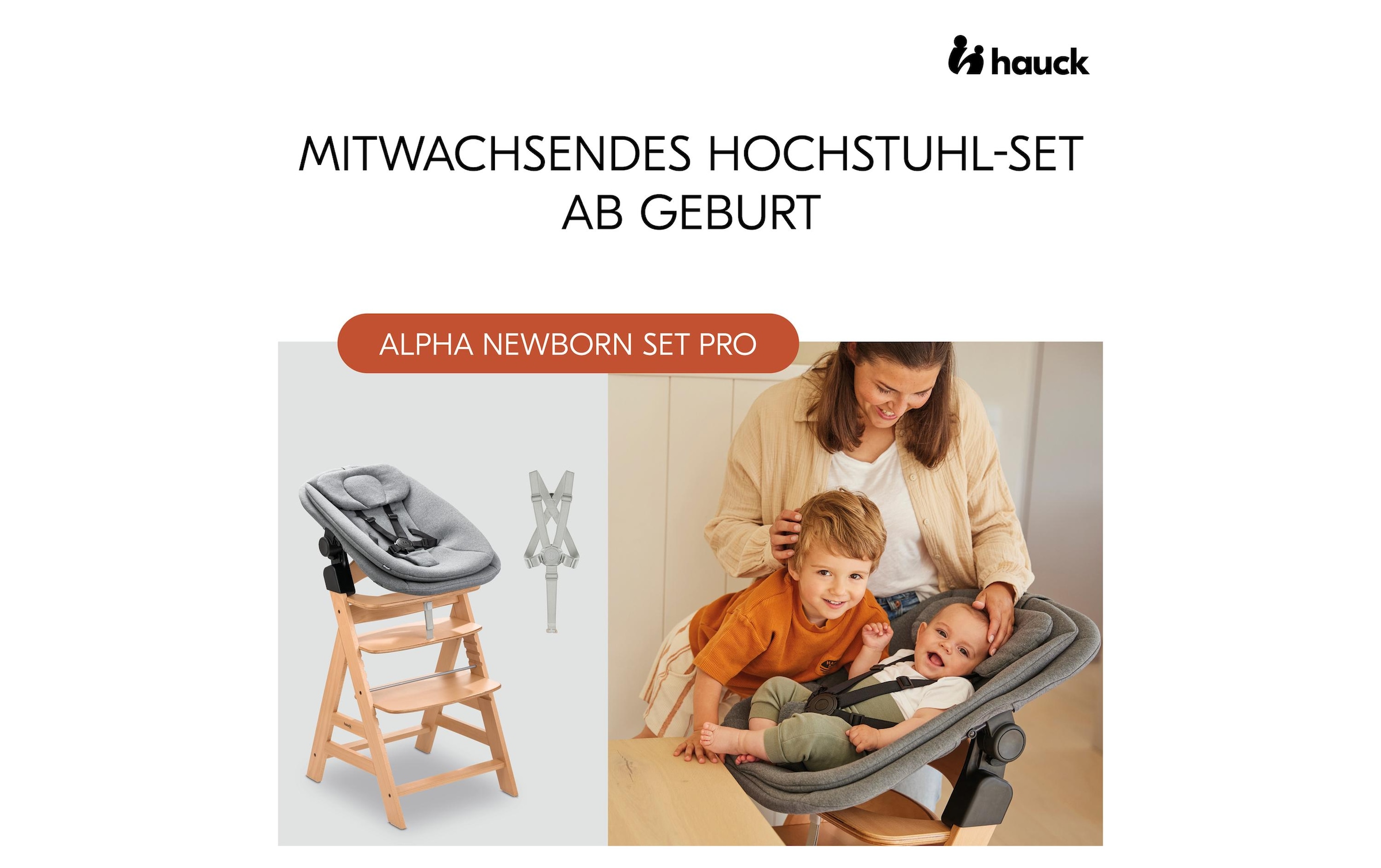 Hauck Hochstuhl »Hochstuhl Alpha+ Pro, mit Newborn-Aufsatz« () dieses Produkt besteht aus FSC®-zertifiziertem Material