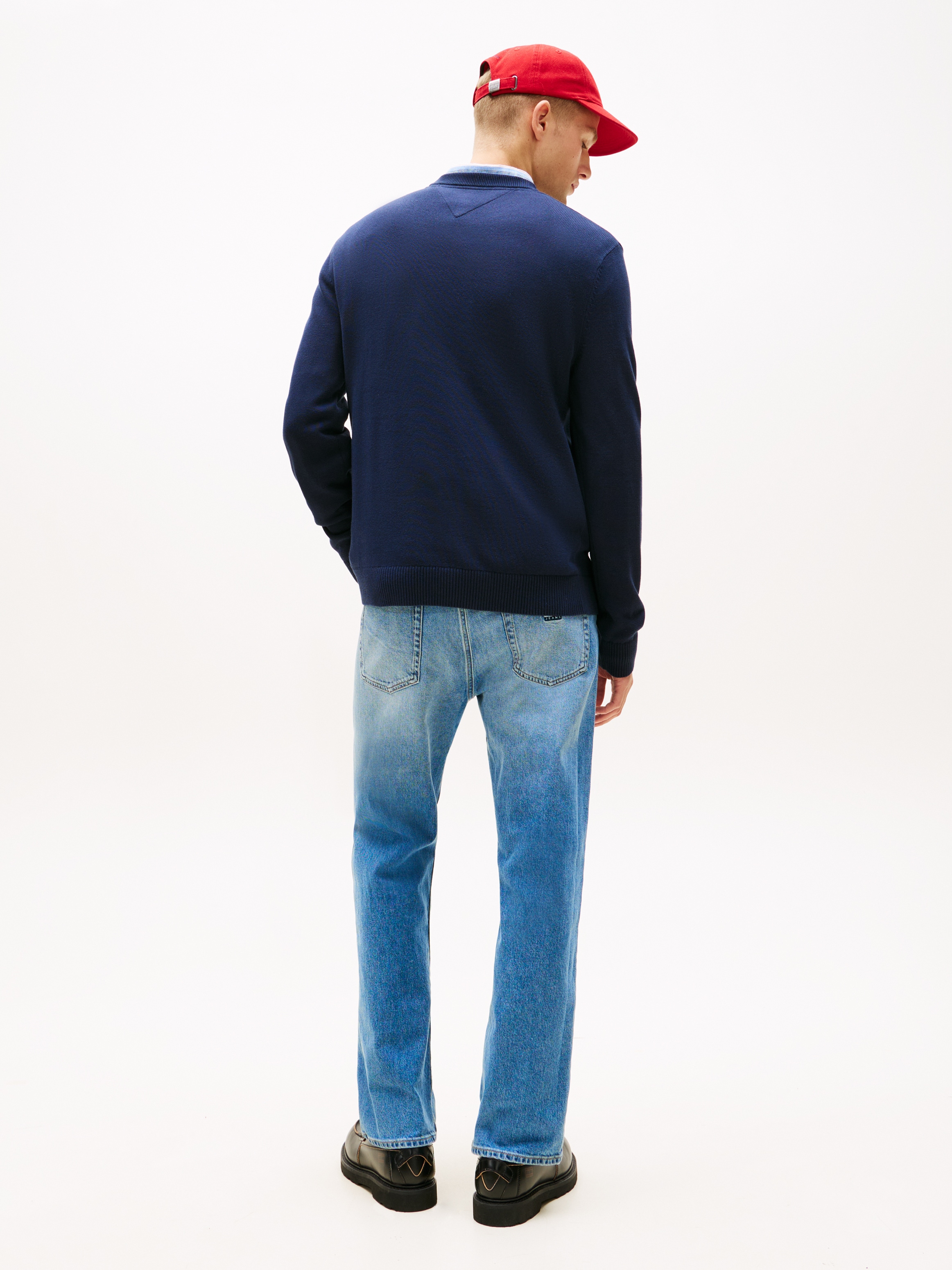 Tommy Jeans Pull en tricot »TJM SLIM FIT LIGHT SWEATER« Coupe slim avec col rond