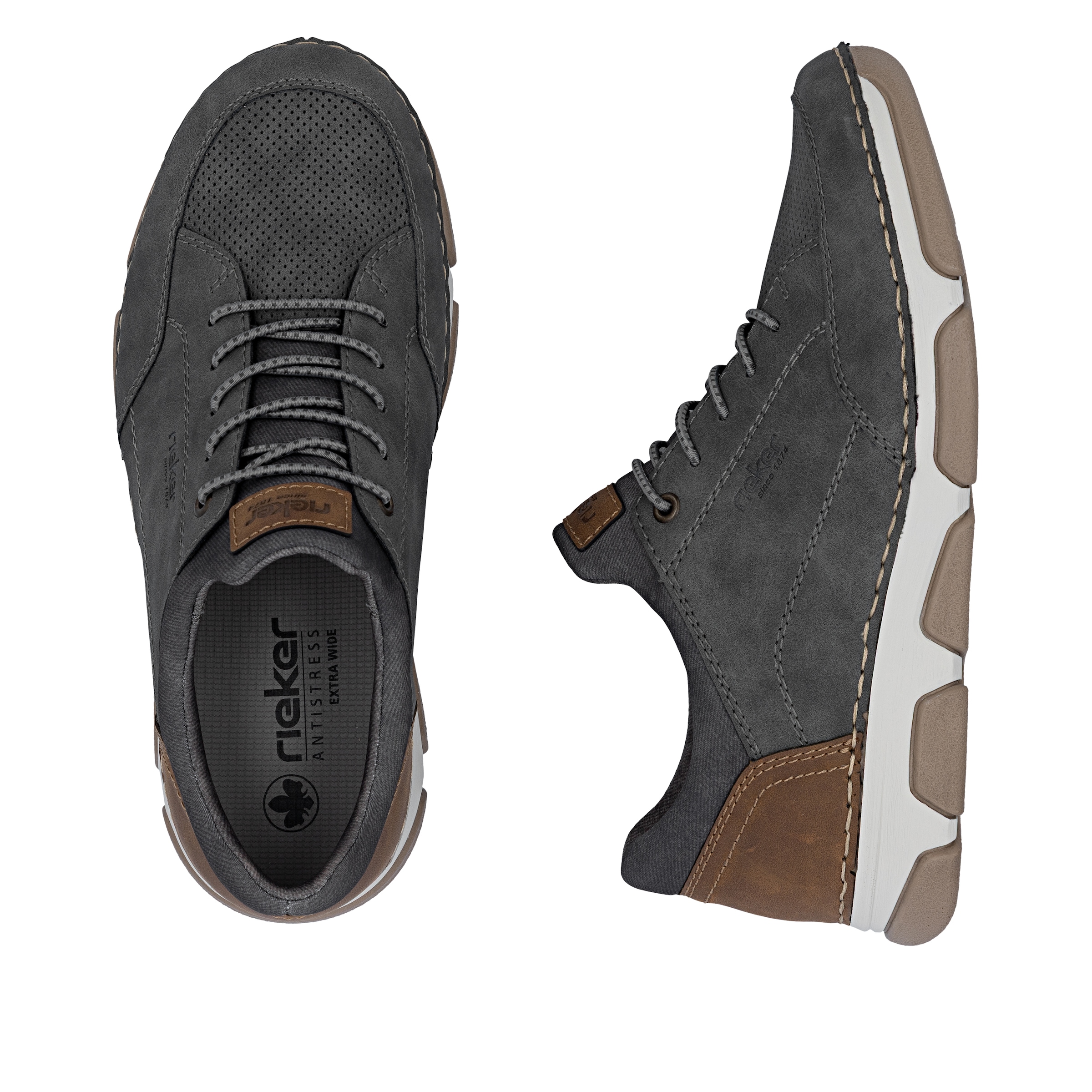 Rieker Baskets slip-on  mocassin, chaussure à enfiler, chaussure basse, sneaker décontracté avec élastique