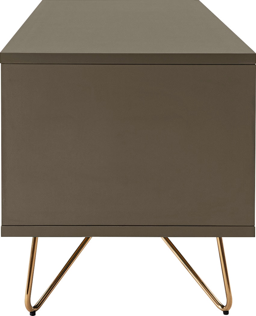 SalesFever Lowboard »Bolton - TV-Kommode in schlichter Eleganz« Kommode mit Klappendämpfe,  Hairpin Beinen