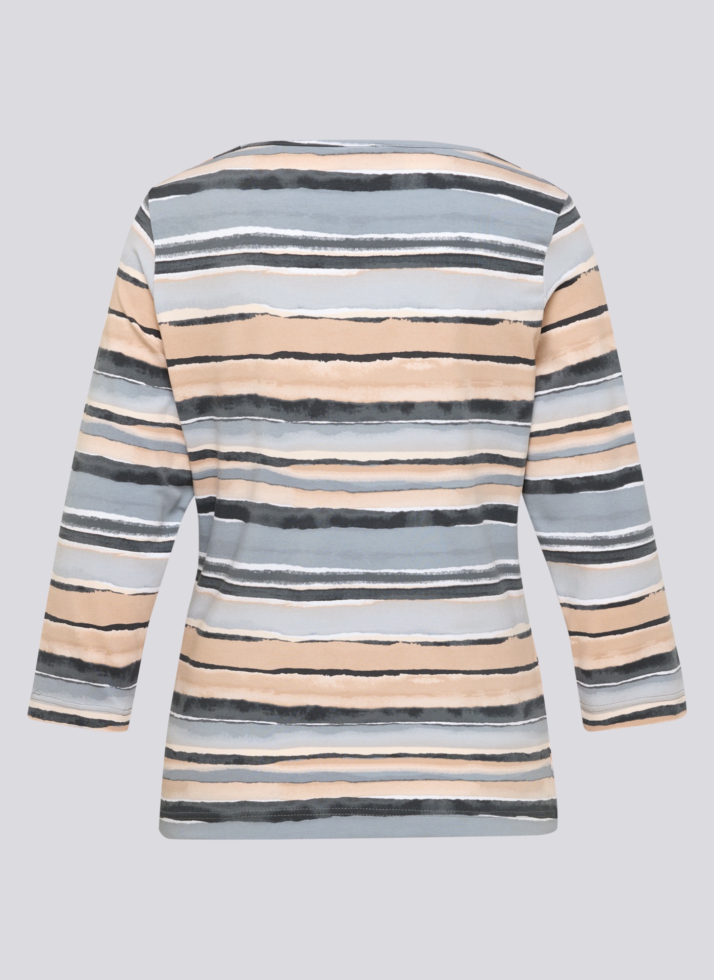 Rabe T-shirt à manches 3/4 in Streifen-Optik