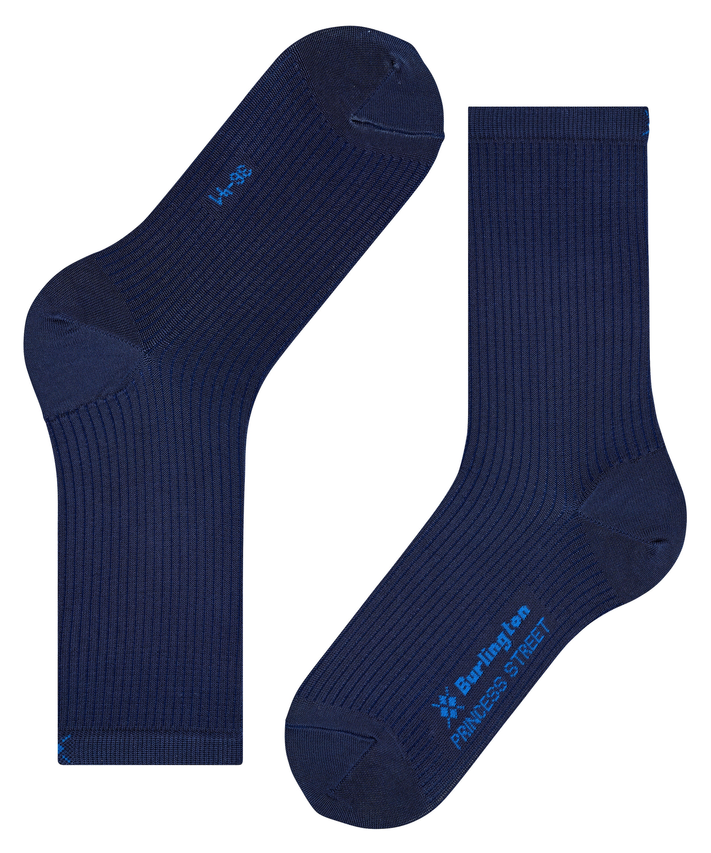 Burlington Socken »Princess Street« Einheitsgrösse 36-41, feine Rippenstruktur, Viskosemischung