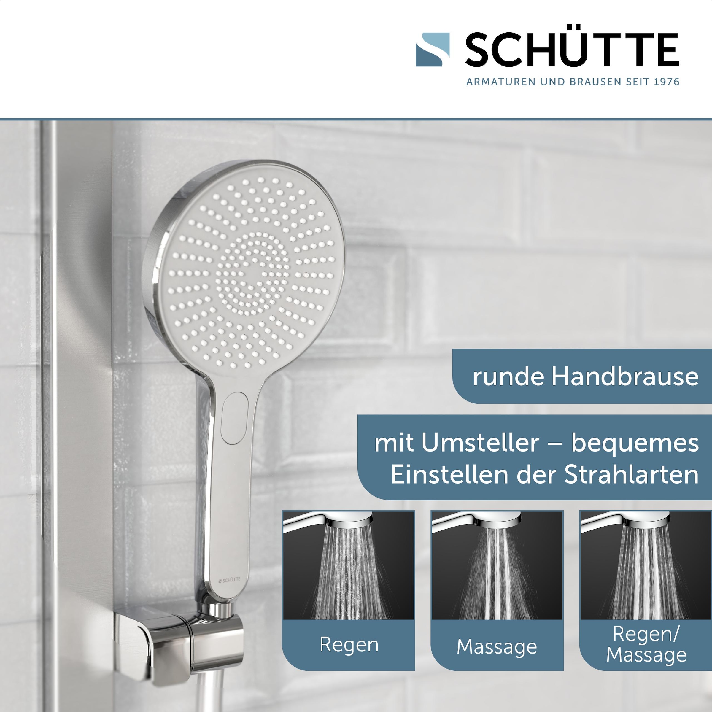 Schütte Stangenbrause-Set »KARIBIK« Komplett-Set, 4 Stk. tlg. höhenverstellbar, mit Antikalk-Beschichtung, wassersparend