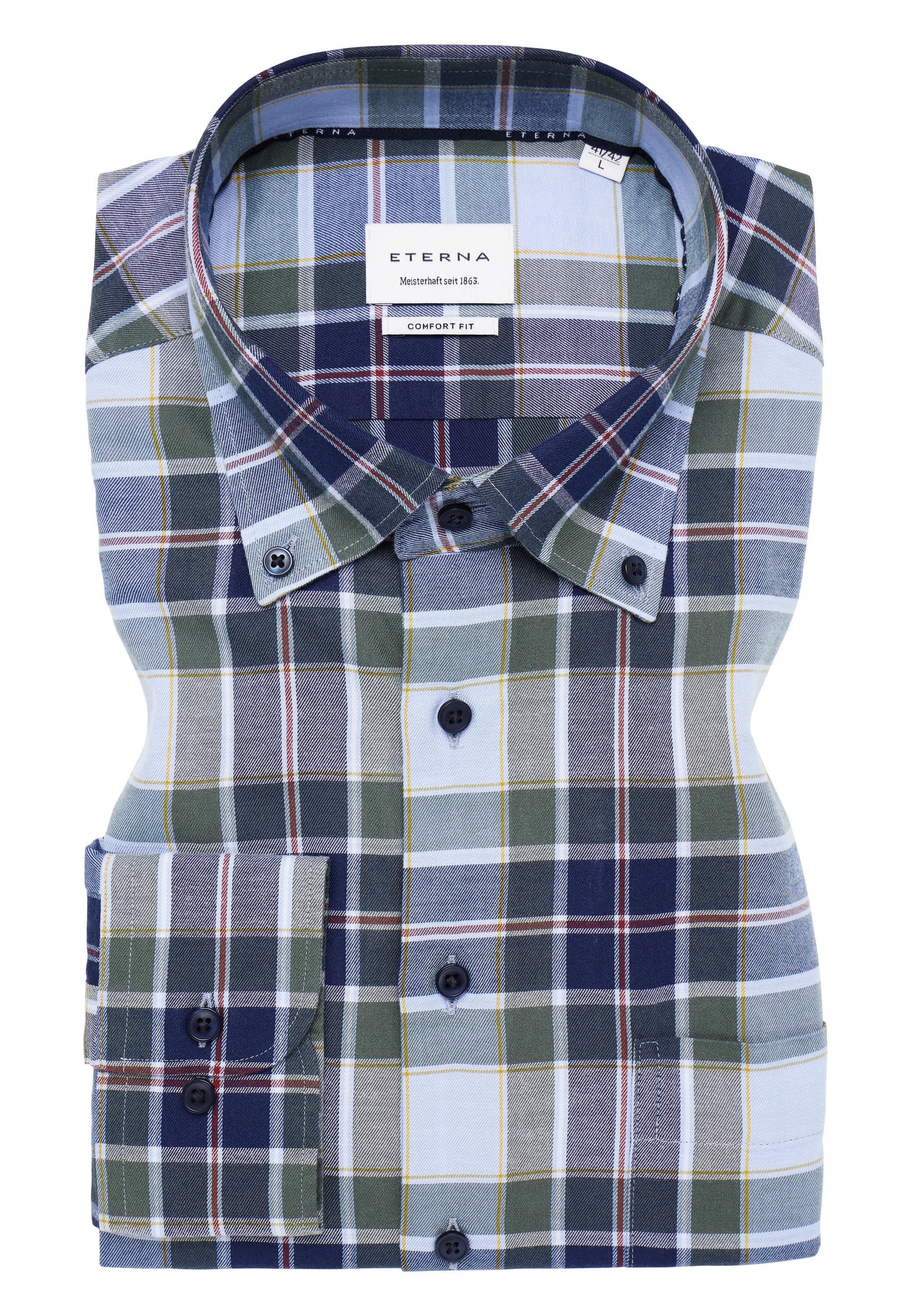Eterna Langarmhemd »COMFORT FIT« EASY IRON (bügelleicht)