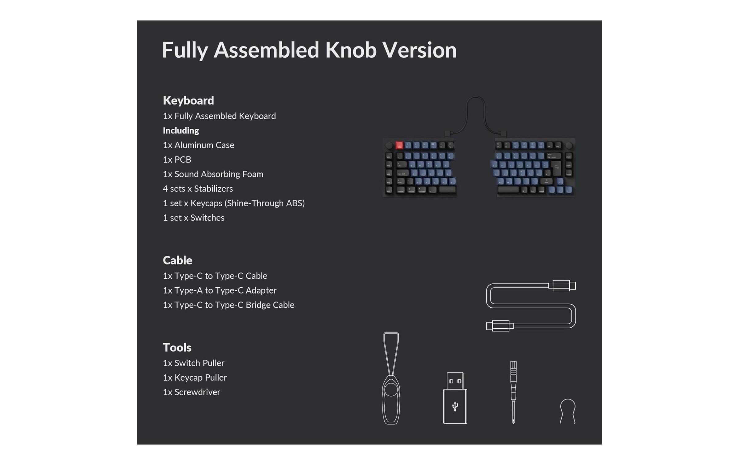   Clavier de jeu »Keychron Q11 Black QMK Brown Switch« ()