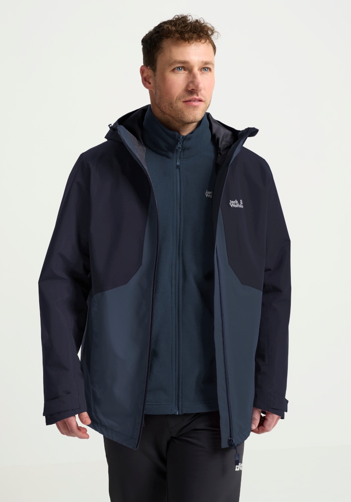 Jack Wolfskin 3-in-1-Funktionsjacke »STONETRAIL 3IN1 JKT M« für Sportmode und Outdoormode, sportlicher Stil, 3-in-1-Funktionsjacke