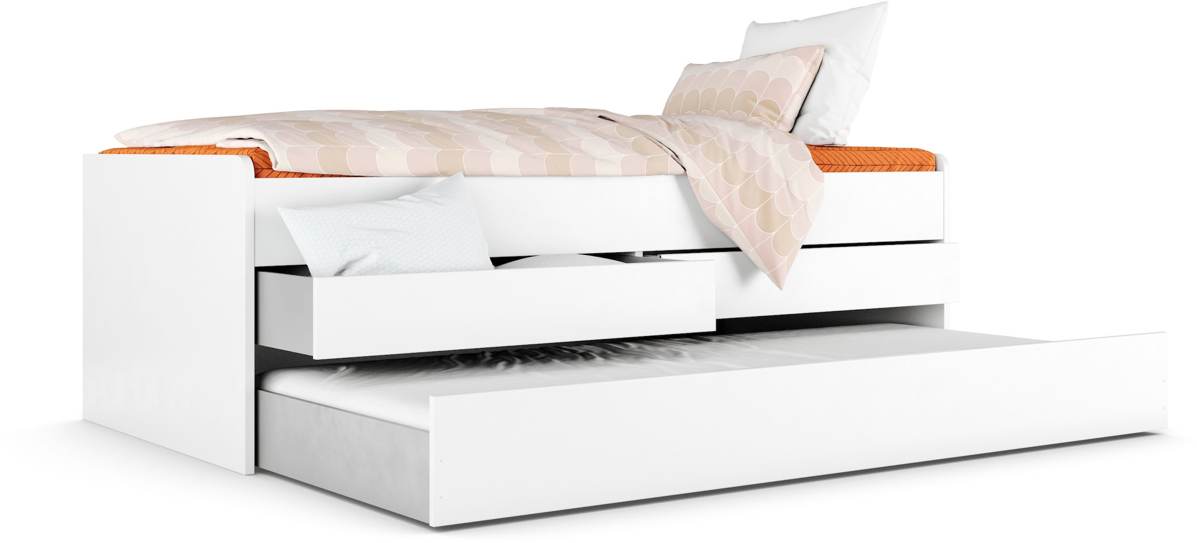 priess Lit de rangement »Barkhausen« incl. surface de couchage extensible et 2 tiroirs