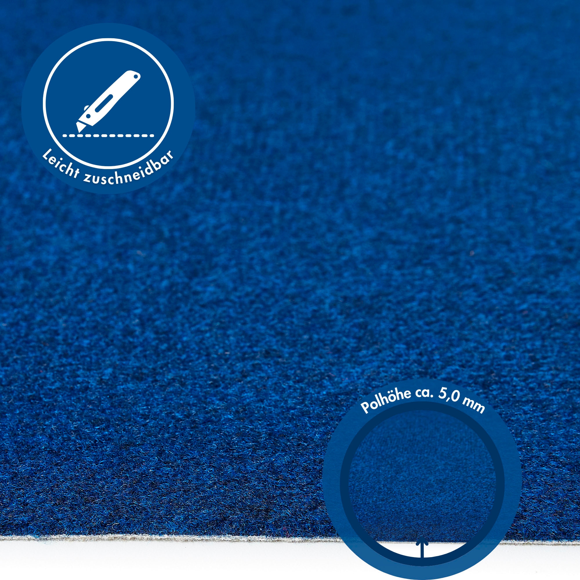 Andiamo Teppichboden »Sina, Velours, Made in Belgium« rechteckig 6 mm Höhe Uni Farben, Breite 400 cm, strapazierfähig, pflegeleicht, Wohnzimmer