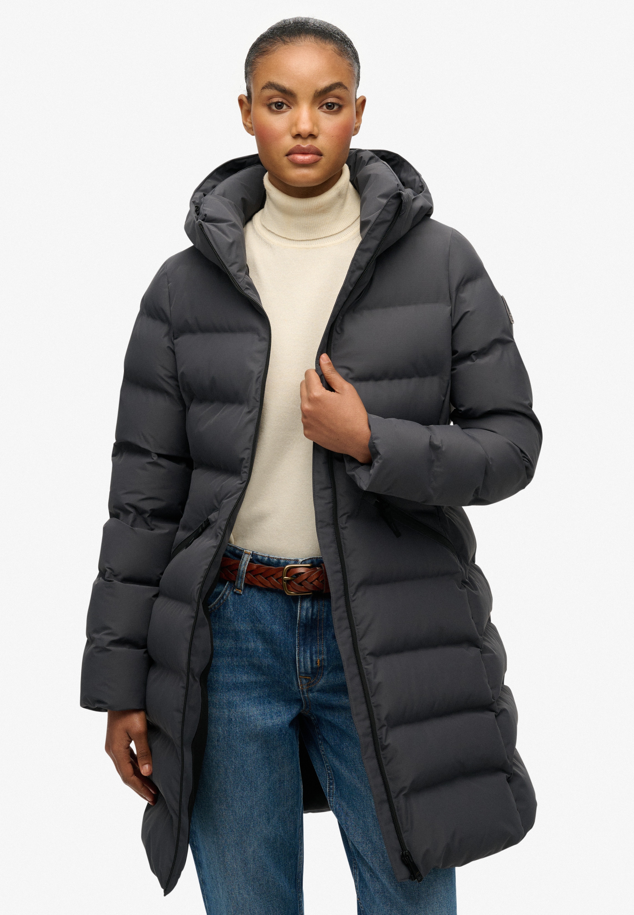 Superdry Steppjacke »CITY MID PADDED JACKET« mit Kapuze