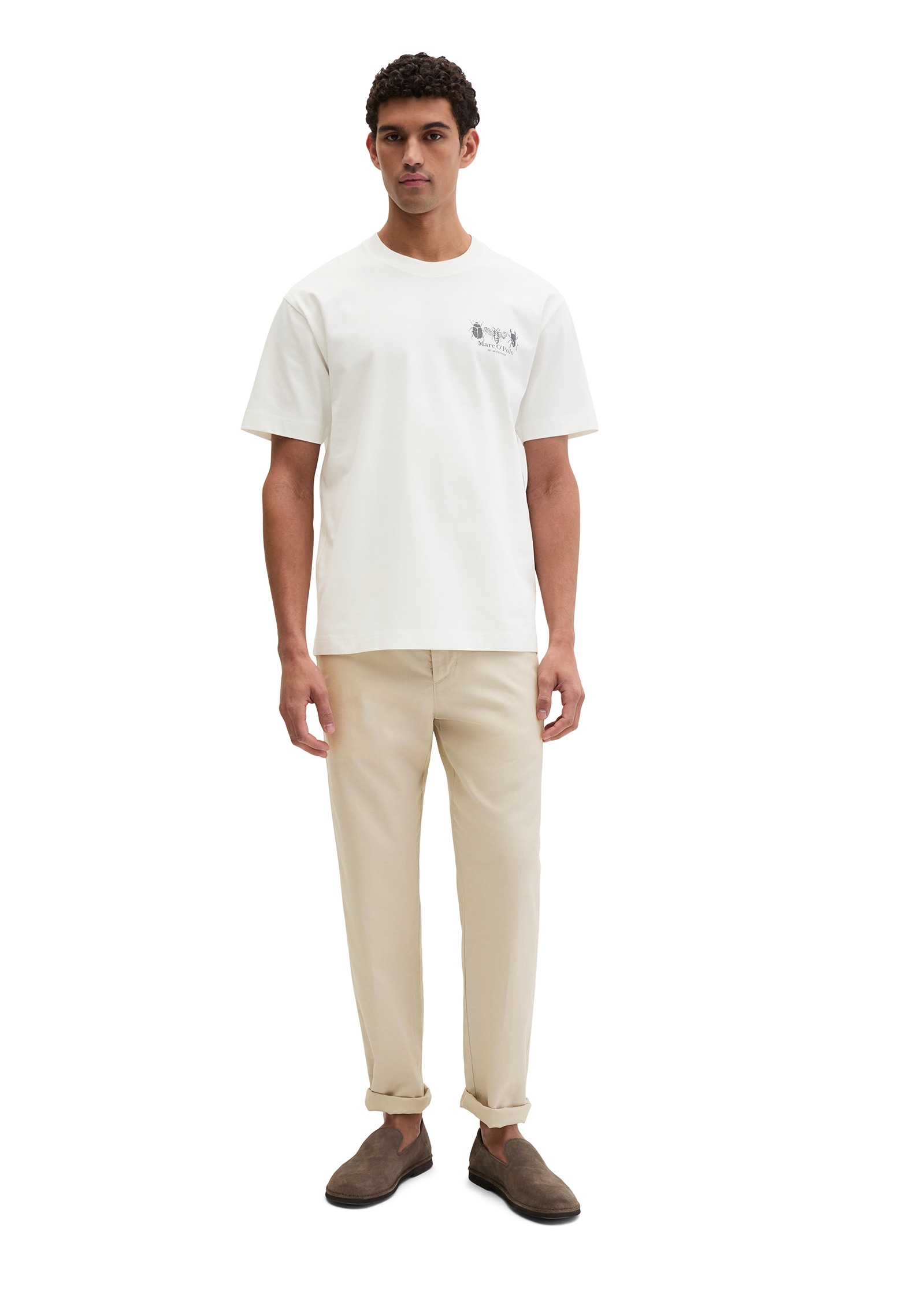 Marc O'Polo T-shirt coupe loose fit avec imprimés d'insectes des deux côtés