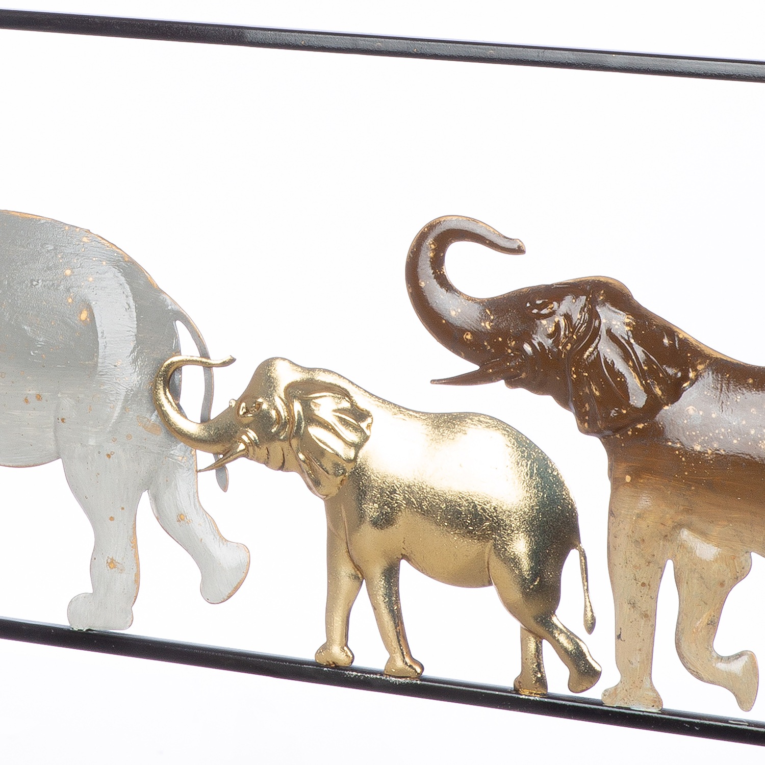 Casablanca by Gilde Objet de décoration murale »Wandrelief rechteckig Savanne braun; goldfarben; grau H. 25 cm«