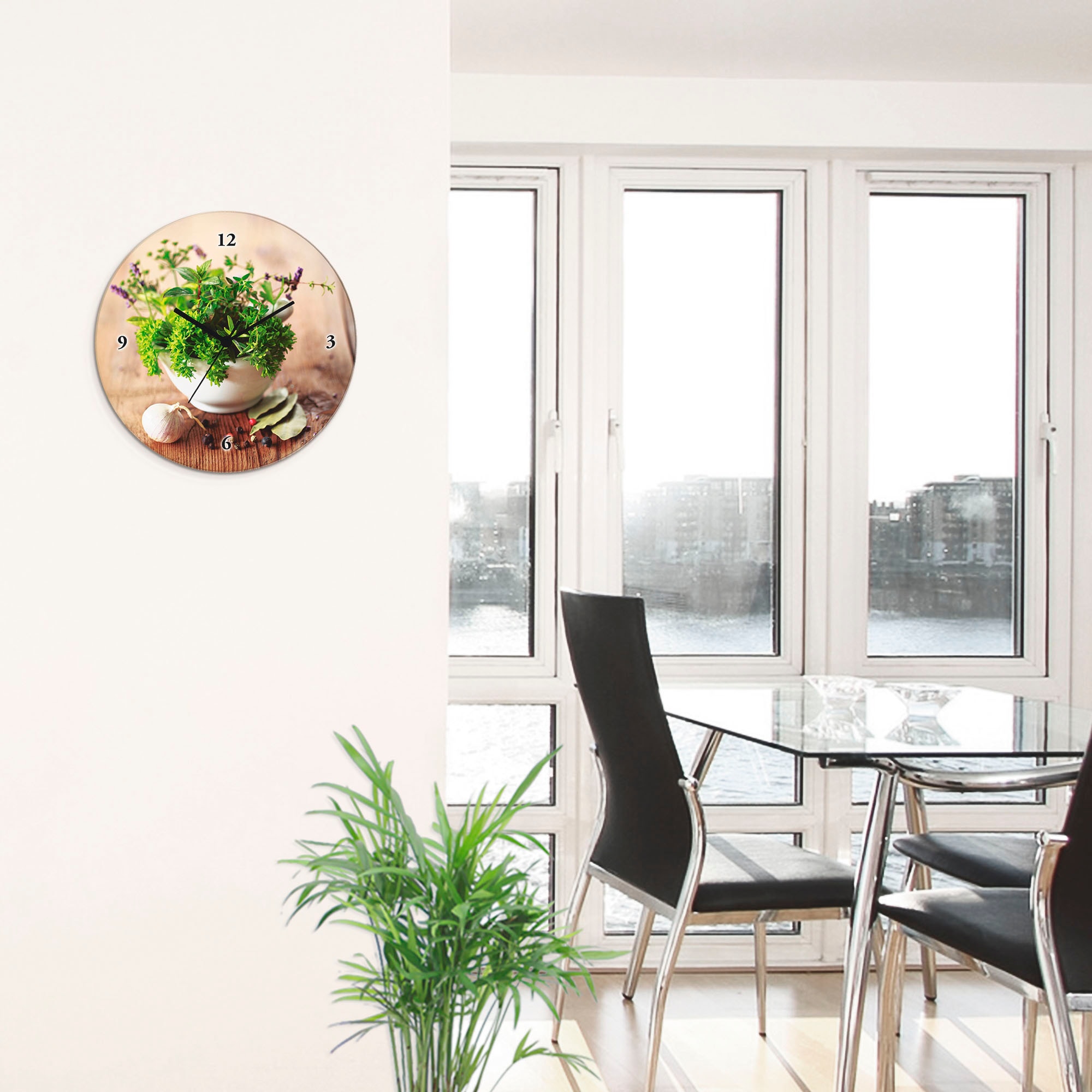 Artland Wanduhr »Verschiedene Kräuter - Küche« wahlweise mit  Quarz- oder Funkuhrwerk, lautlos ohne Tickgeräusche