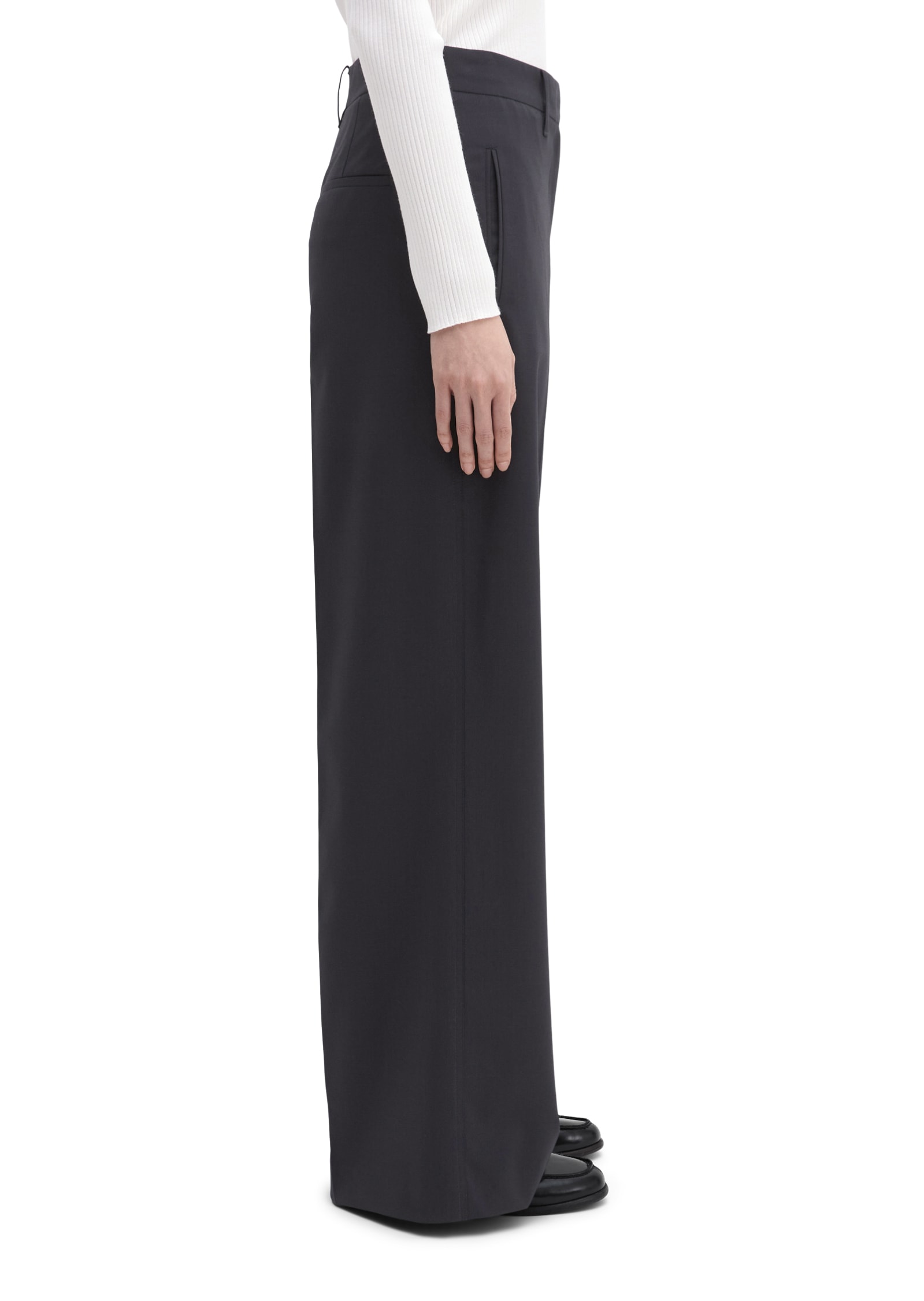 Marc O'Polo Pantalon de costume »DFB Travel Collection«  en Wool-Stretch, hauteur de taille normale