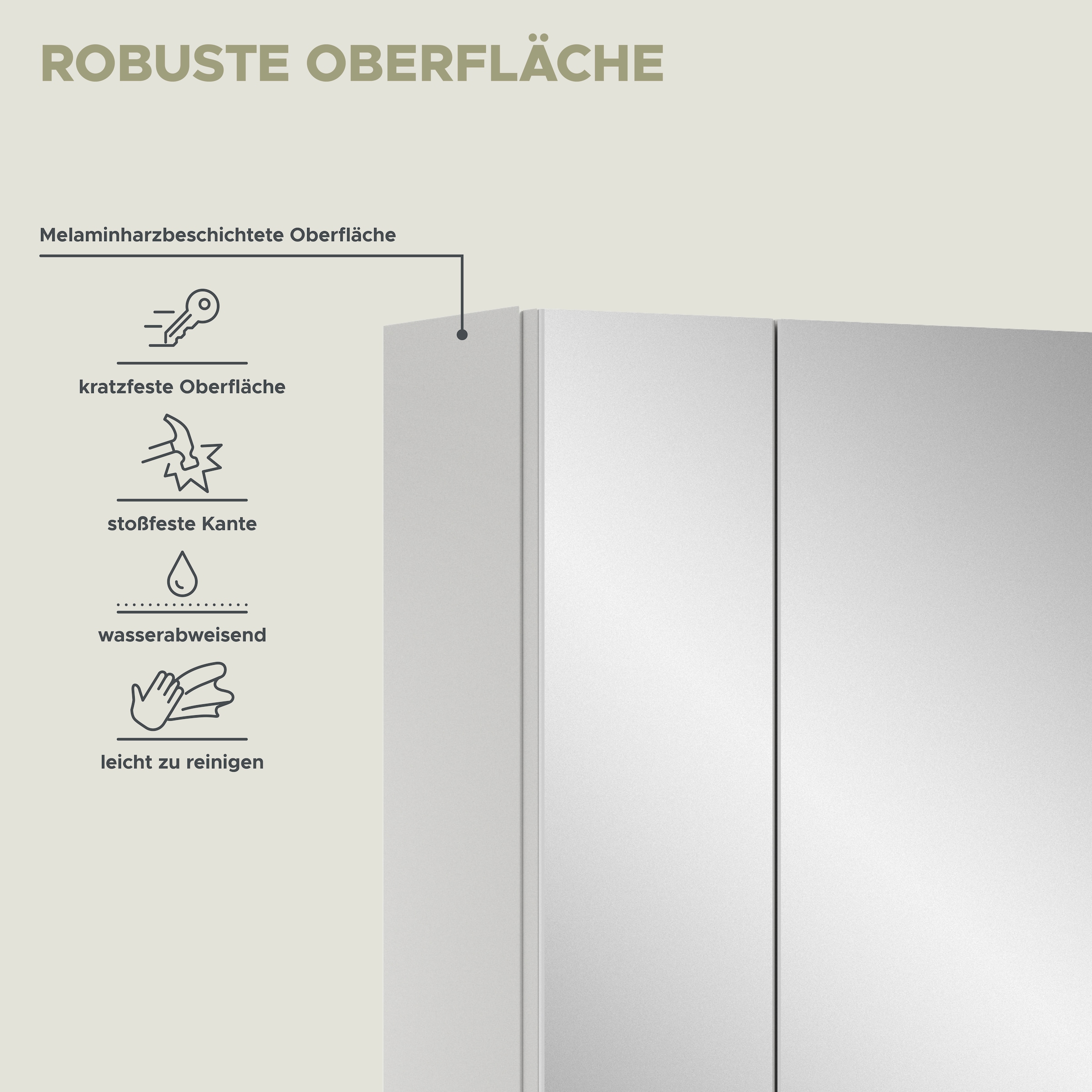 INOSIGN Spiegelschrank »Malmö, Breite 60 cm, 3 Spiegeltüren, 9 Fächer, 6 Einlegeböden« 1 Stk. tlg. in verschiedenen Farben erhältlich, Badmöbel, Spiegel, Badschrank, Bad