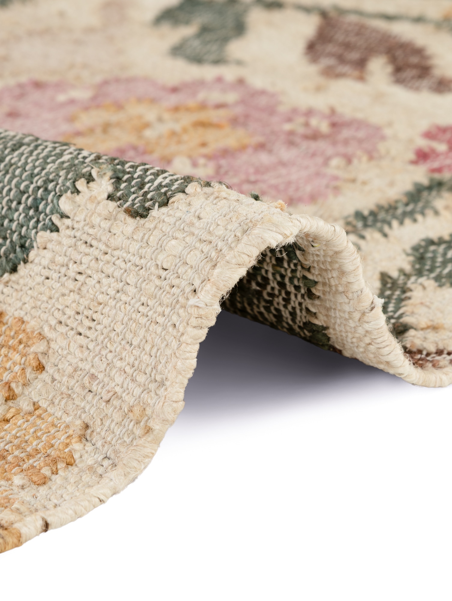 ELLE DECORATION Teppich »Kelim Violette« rechteckig 3 mm Höhe Jute, Baumwolle, Natur, Handgewebt, Kelim, orientalisch, Boho