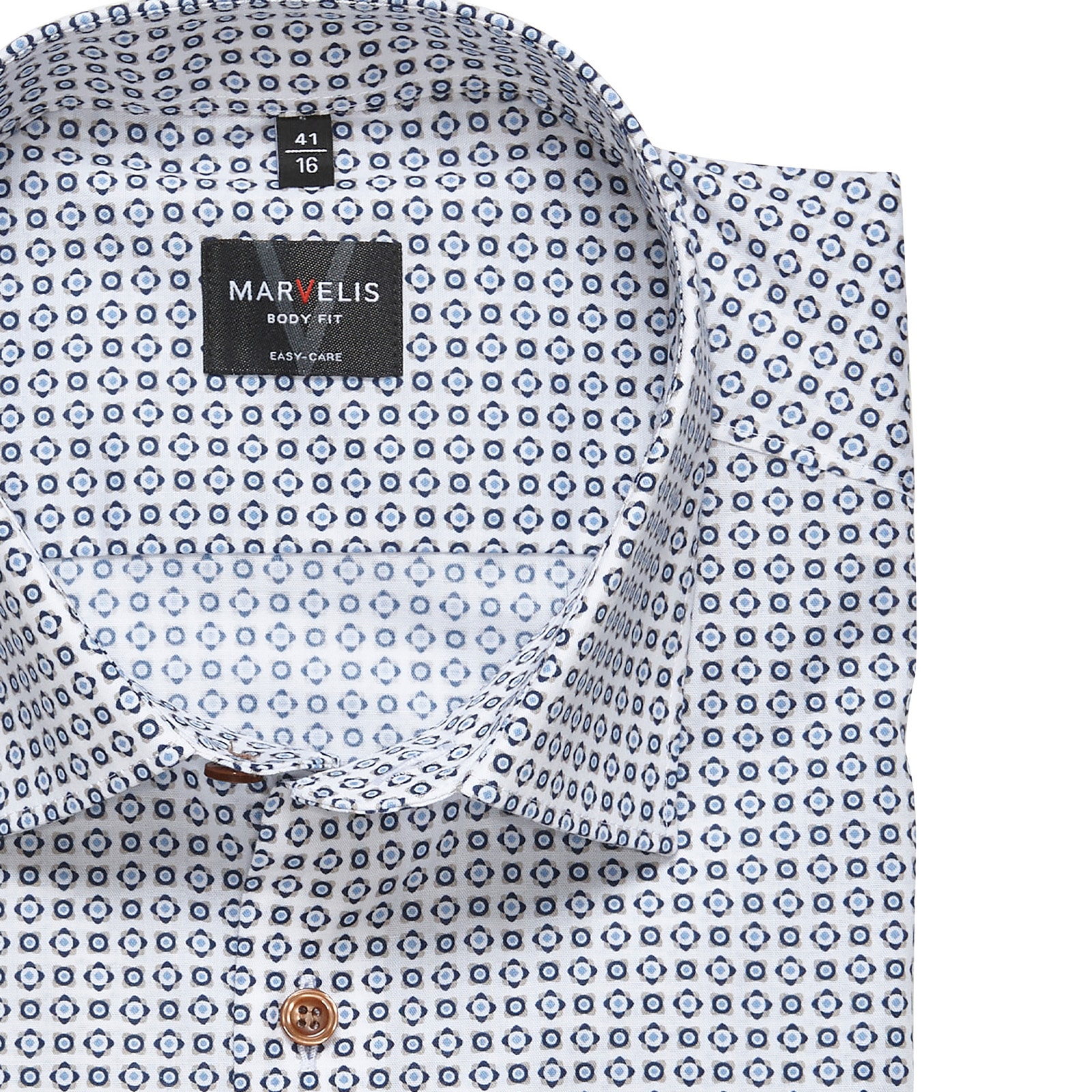 MARVELIS Chemise à manches longues body fit, Kentkragen, Businesshemd