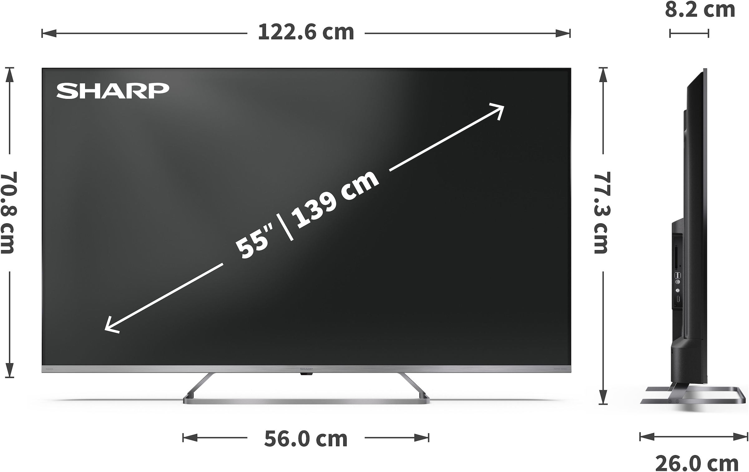 Sharp Mini téléviseur LED QLED »4T-C55JPx« 139 cm/55 ″