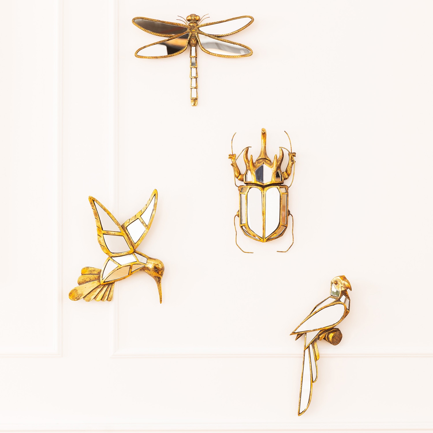 Kare Design Objet de décoration murale »Wandschmuck Beetle Mirror 25x39cm«