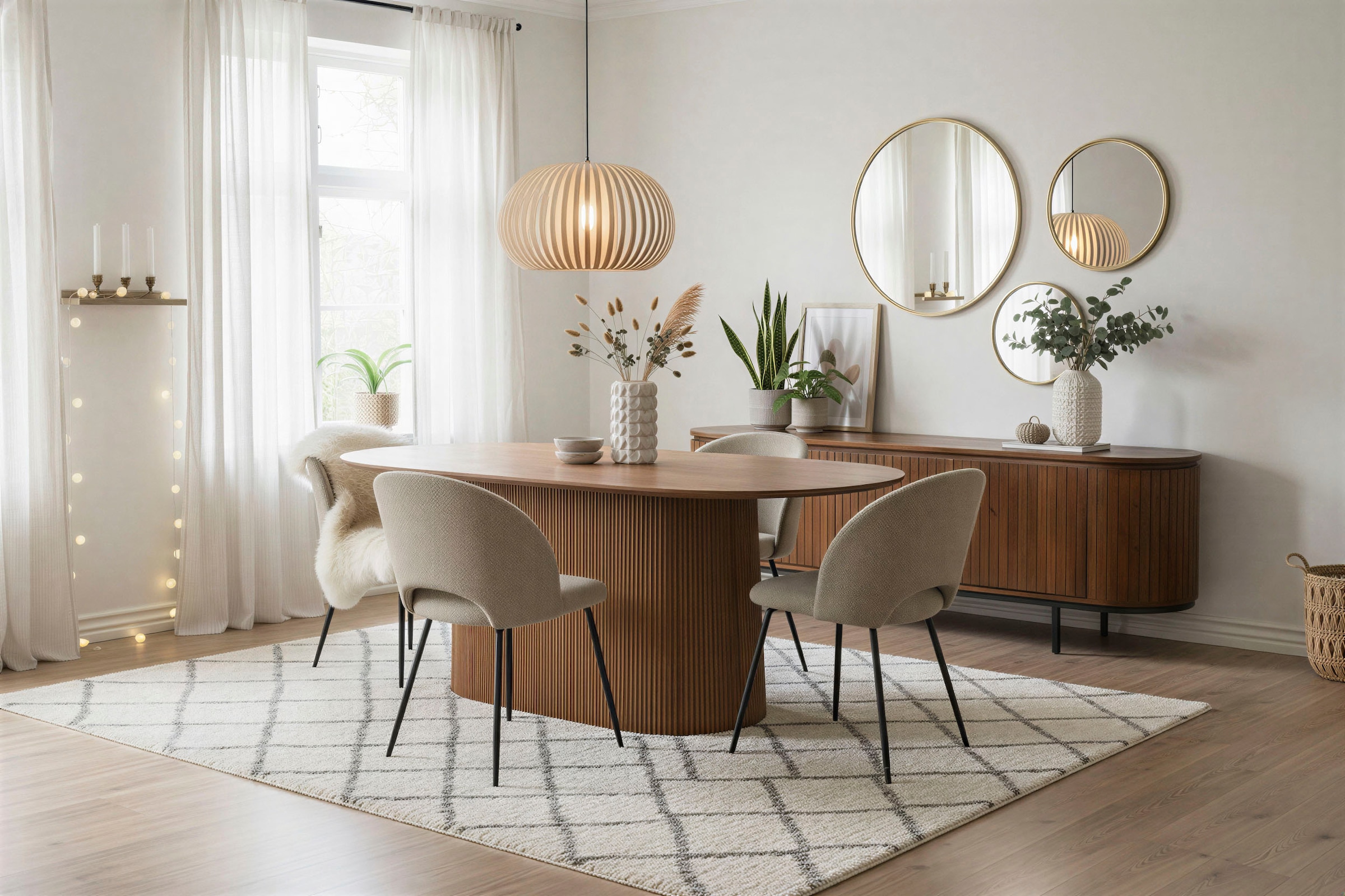 SIT Esstisch »Kapstadt oval aus Mangoholz mit Sockelfuss im Lamellendesign« Moderner Lamellen-Sockel & ovale Tischplatte aus Mangoholz