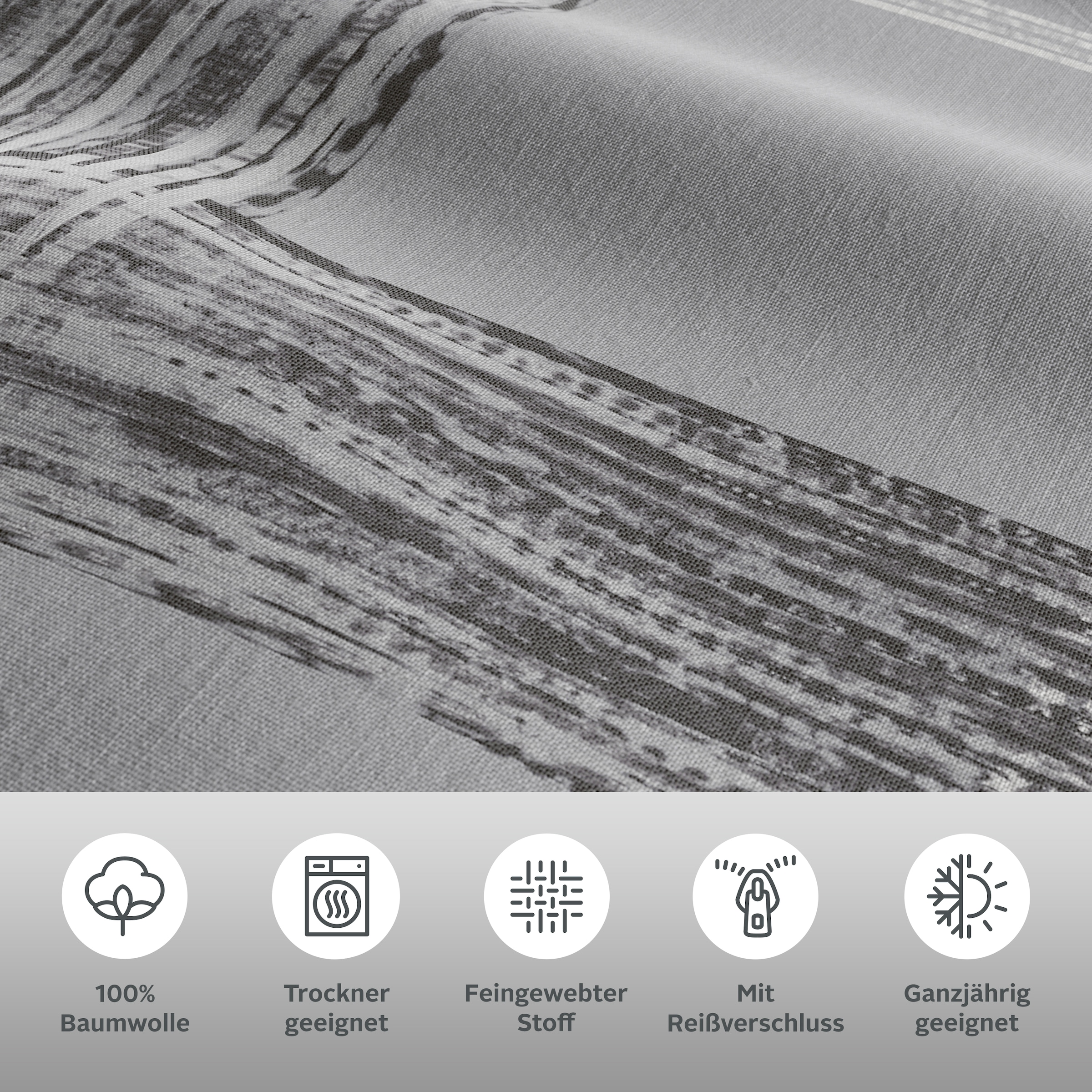 Bruno Banani Linge de lit réversible »Tova« 2 cuis in Gr. 135x200 oder 155x220 cm, 100% Baumwolle, Karo-Design