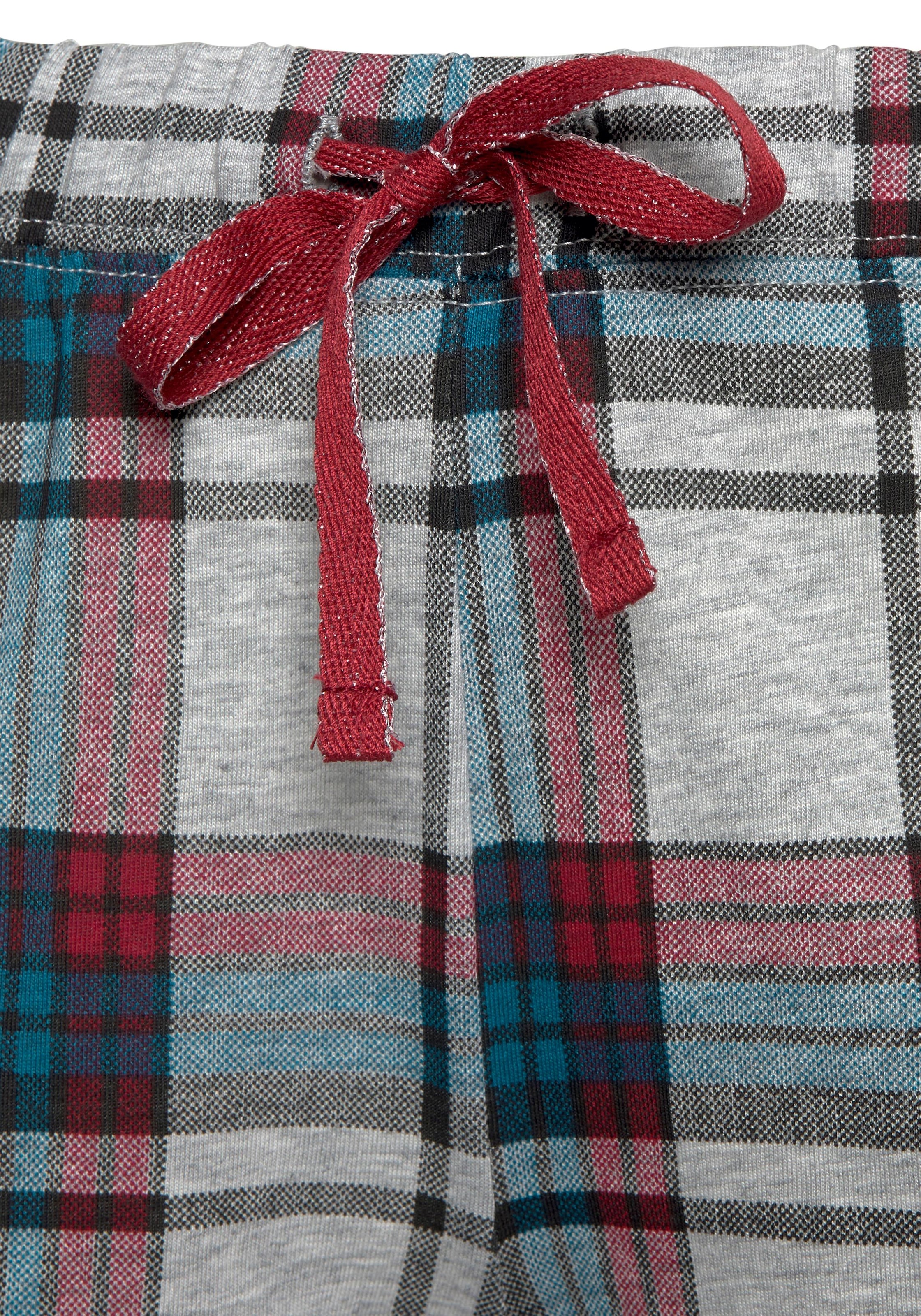 s.Oliver Pantalon de nuit  mit Allover-Muster und kontrastfarbener Kordel