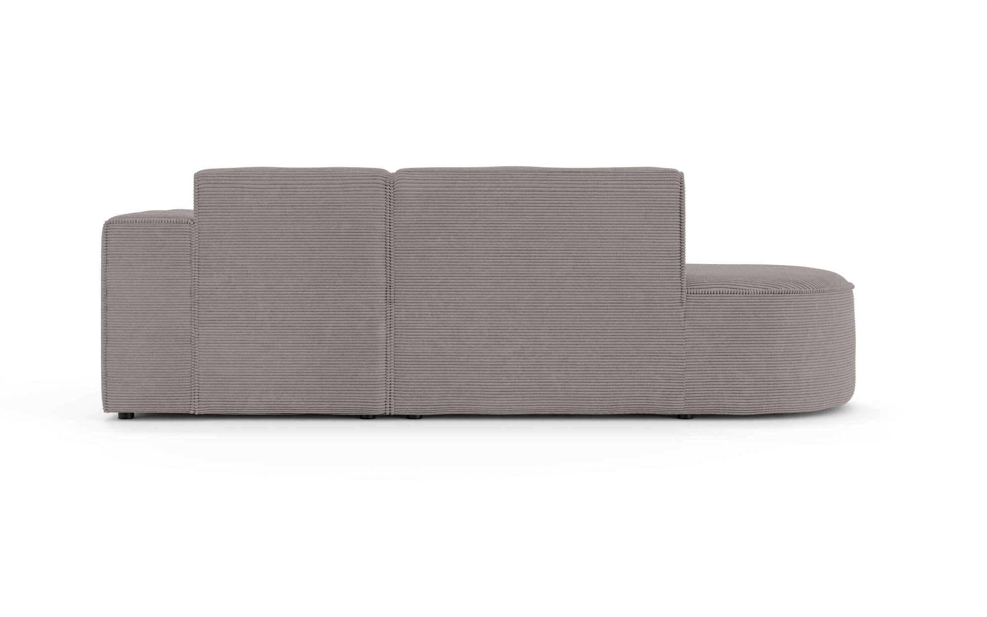 GOODproduct Ecksofa »ADELLA Design-Sofa mit Recamiere rechts/links, 248/159/76 cm« L-Form mit Wellenunterfederung, runde Form, auch in Cord