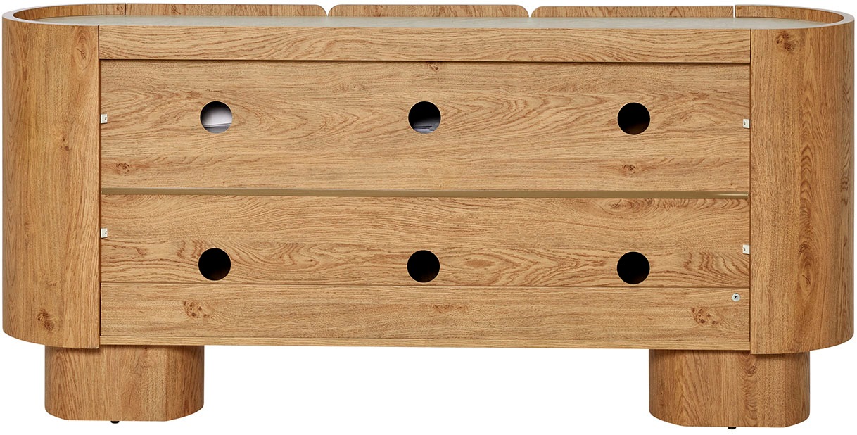 Jahnke Buffet »CIRCO SB 160« 1 cuis tlg. Buffet, 3 portes, design arrondi, aspect marbre, largeur 160 cm