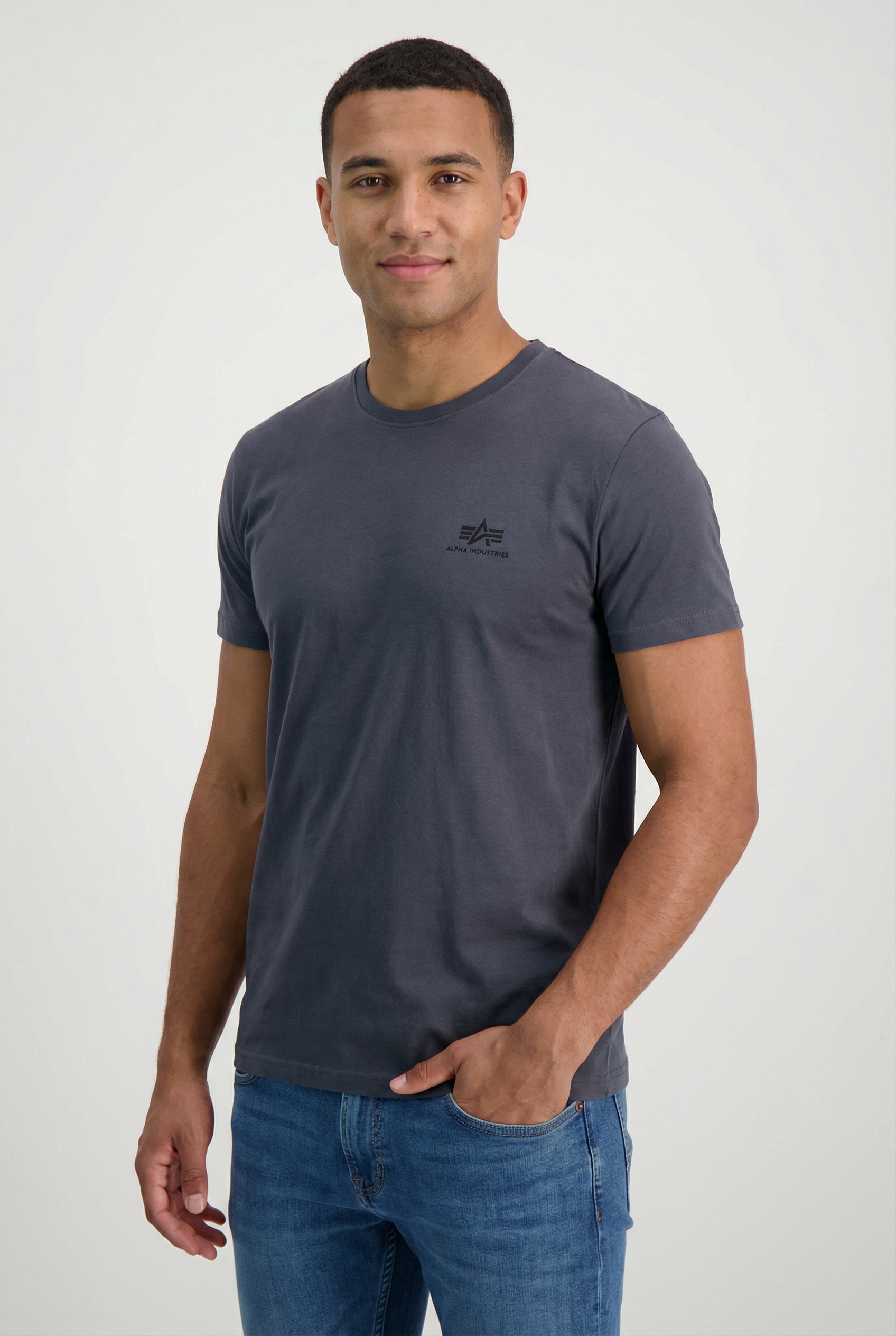 Alpha Industries Rundhalsshirt »Backprint T« Baumwolle, regular fit