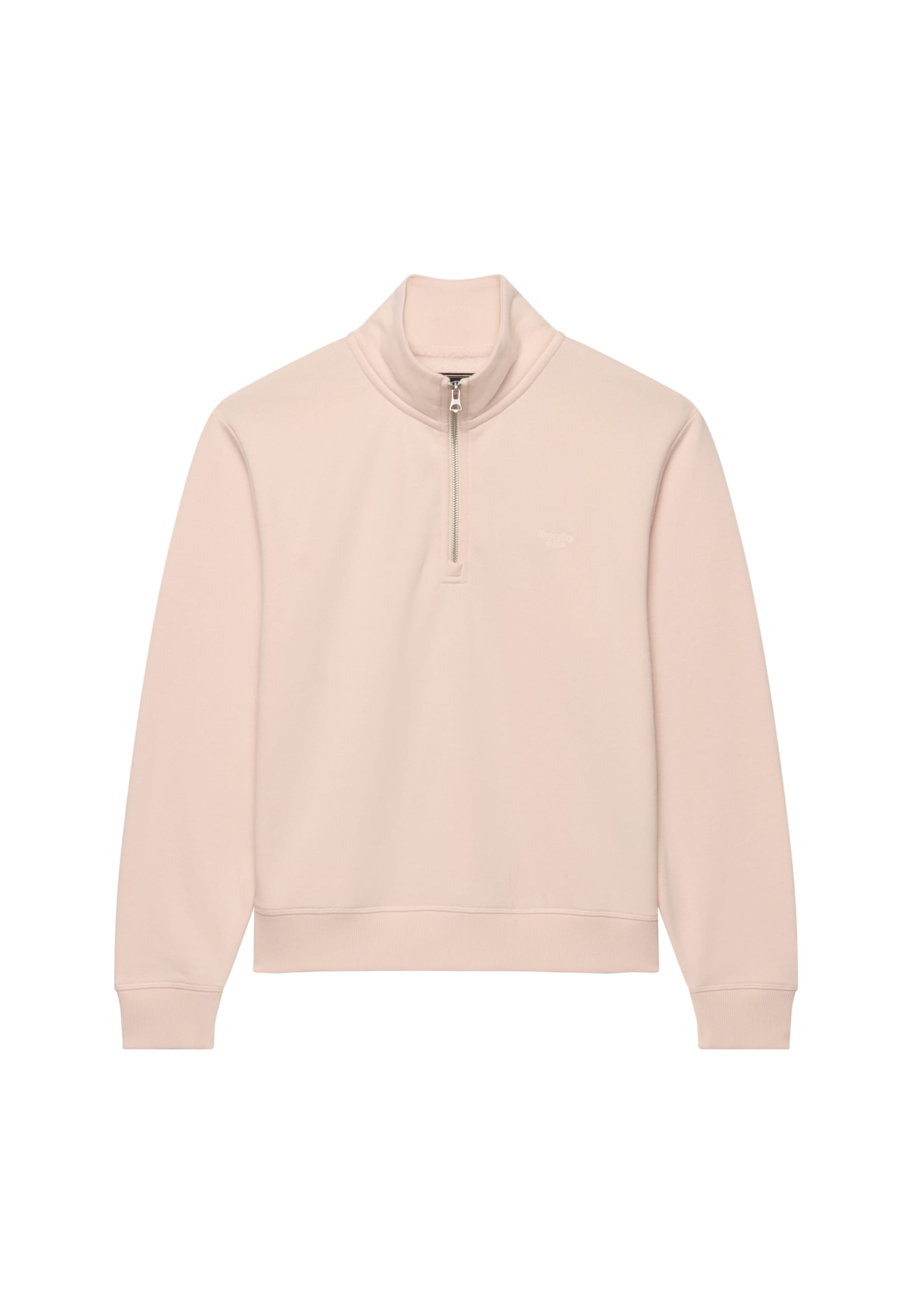 Superdry Sweat-shirt »SIGNATURE EMB HALF ZIP«, avec col montant, en coton et polyester, coupe ample, uni

