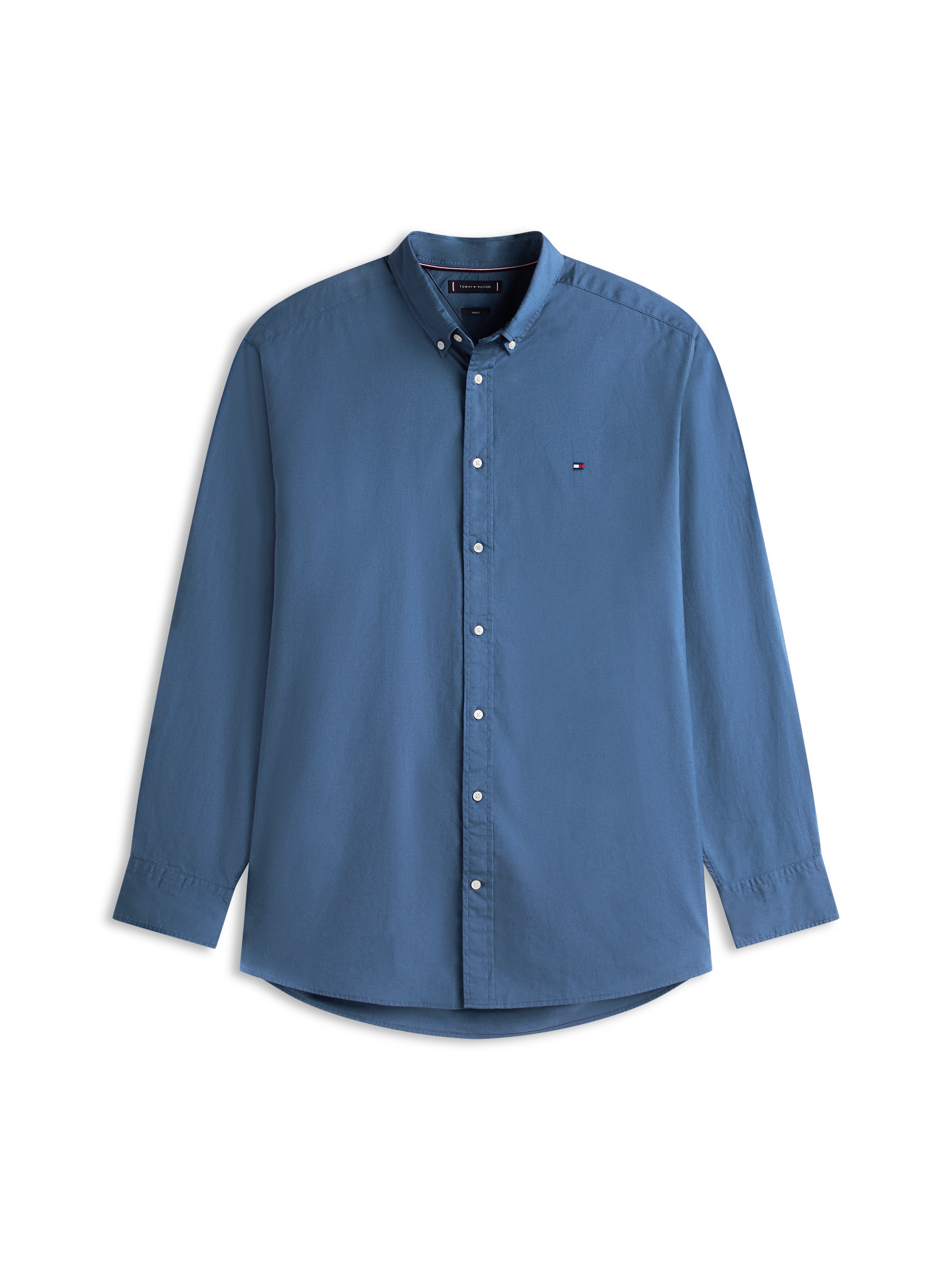 Tommy Hilfiger Big & Tall Langarmhemd »BT - FLEX POPLIN SOLID« Grosse Grössen, Button-down-Kragen, regular fit