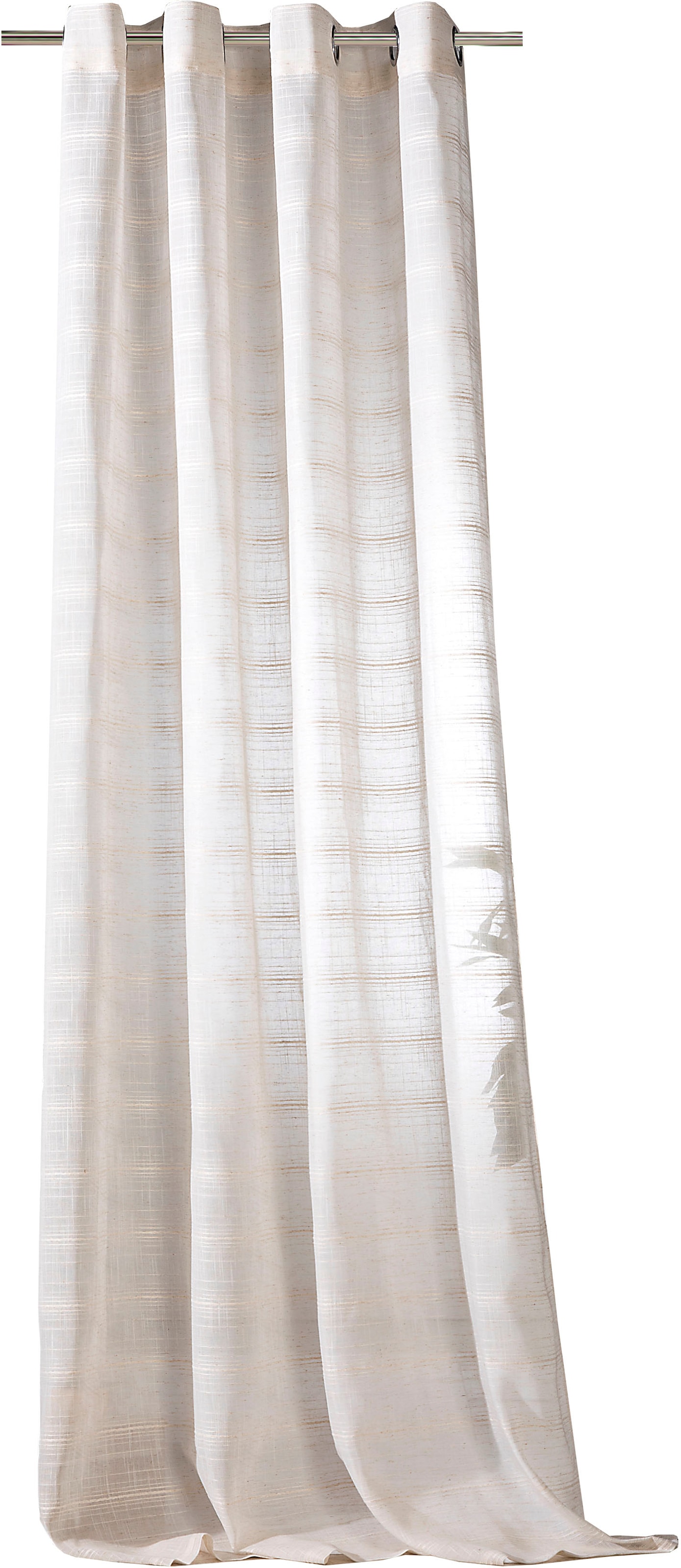 Weckbrodt Rideau »Boho« Œillet 1 cuis tlg. Leinen-Optik, Webstreifen, halbtransparent, Gardine, Store