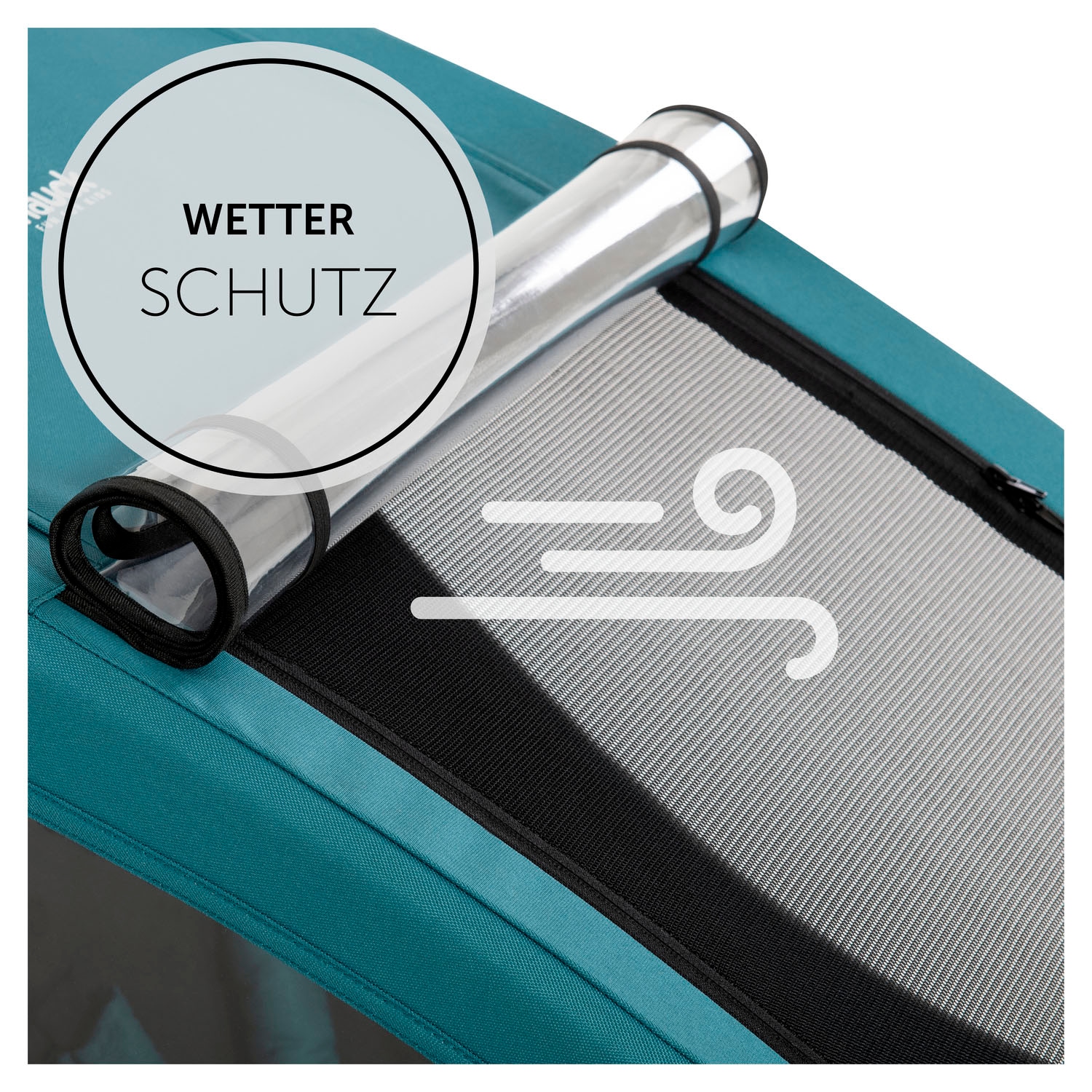 Hauck Fahrradkinderanhänger »Dryk Duo, Ocean Green« für 2 Kinder; inkl. Buggy-Rad