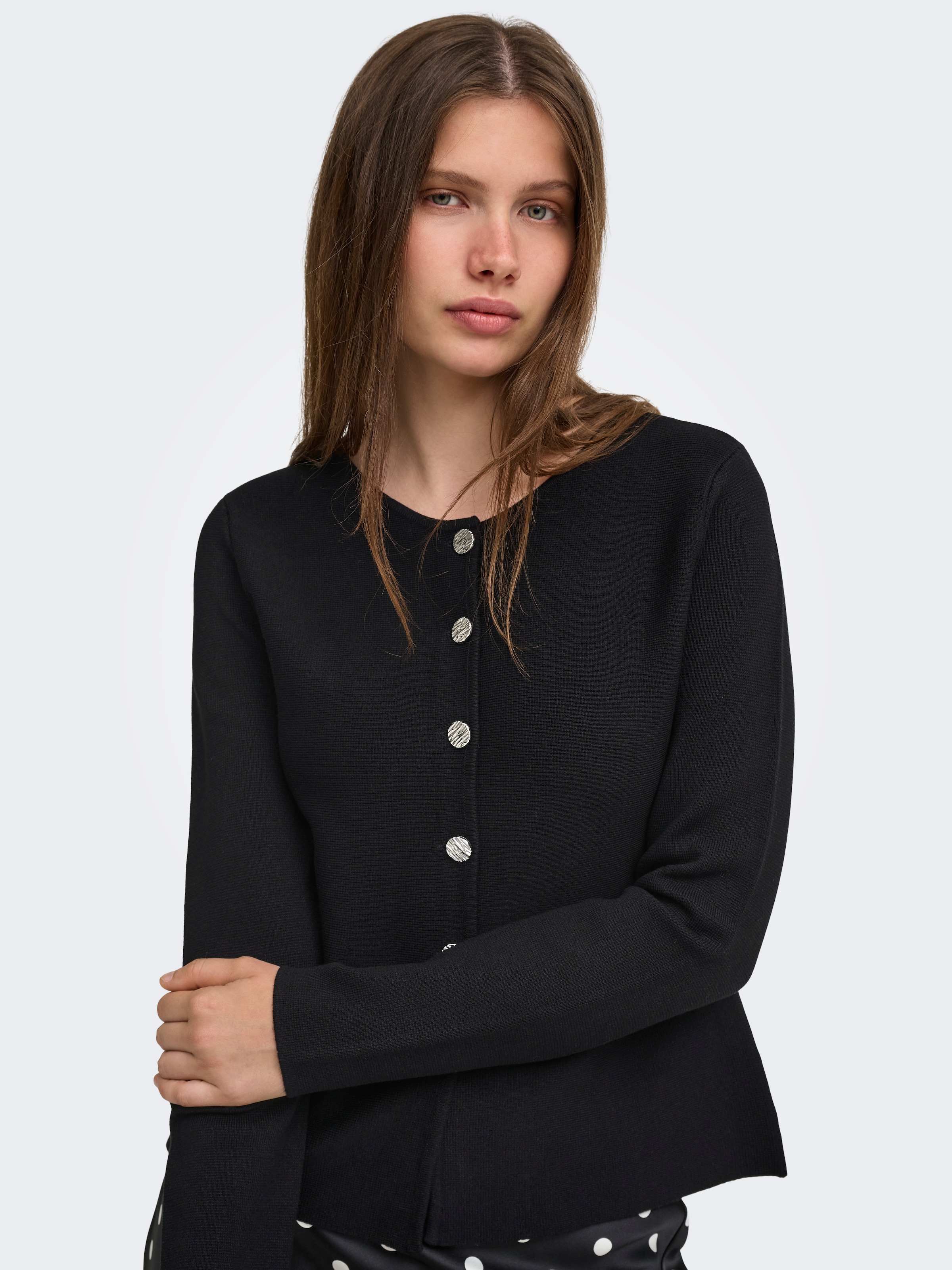 ONLY Veste en tricot »ONLMELLI LIFE LS ONECK BUT CARDI RP KNT«