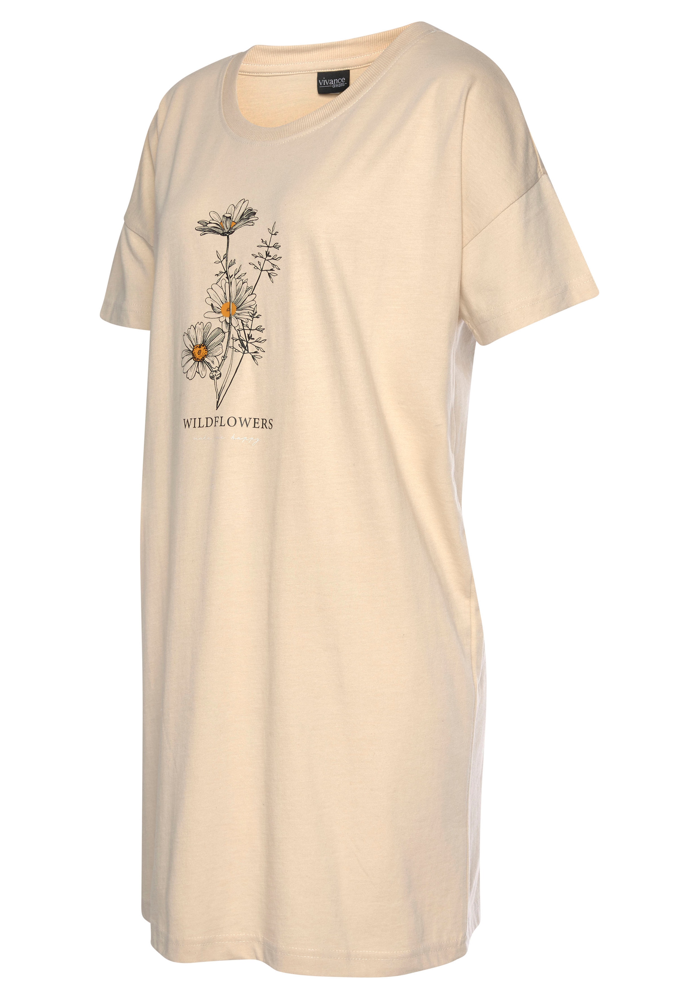 Vivance Dreams Bigshirt 2er-Pack,  mit Frontdruck