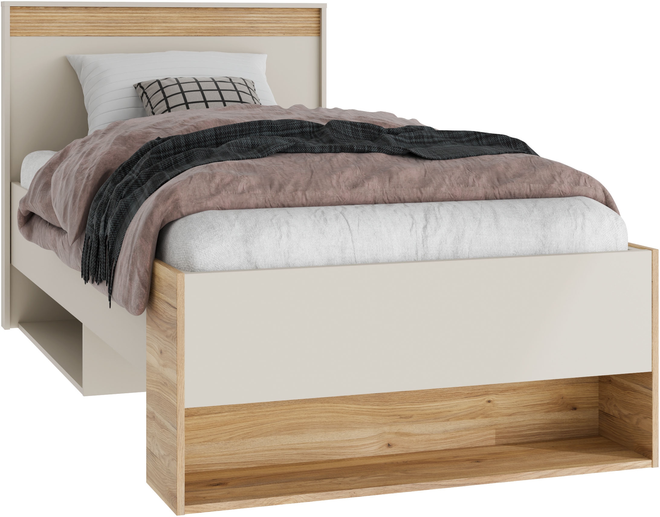 FORTE Lit de rangement avec tiroir, disponible en 2 tailles