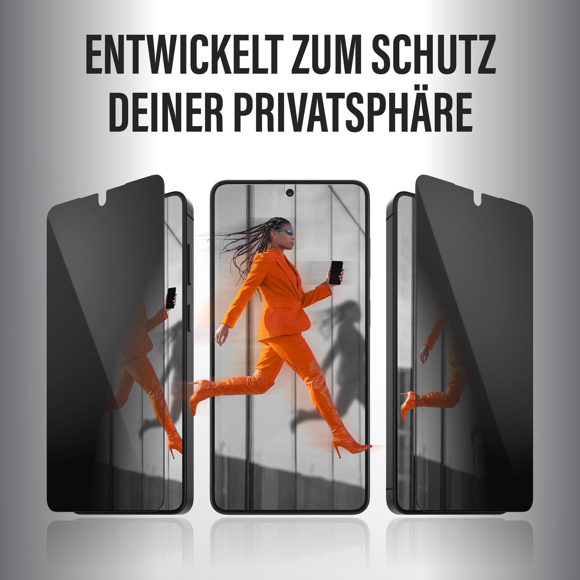 CARE by PanzerGlass Displayschutzglas »2-Way Privacy Screen Protector« für Samsung Galaxy S26+ Displayschutzfolie, Schutzfolie, Bildschirmschutz, kratz- & stossfest