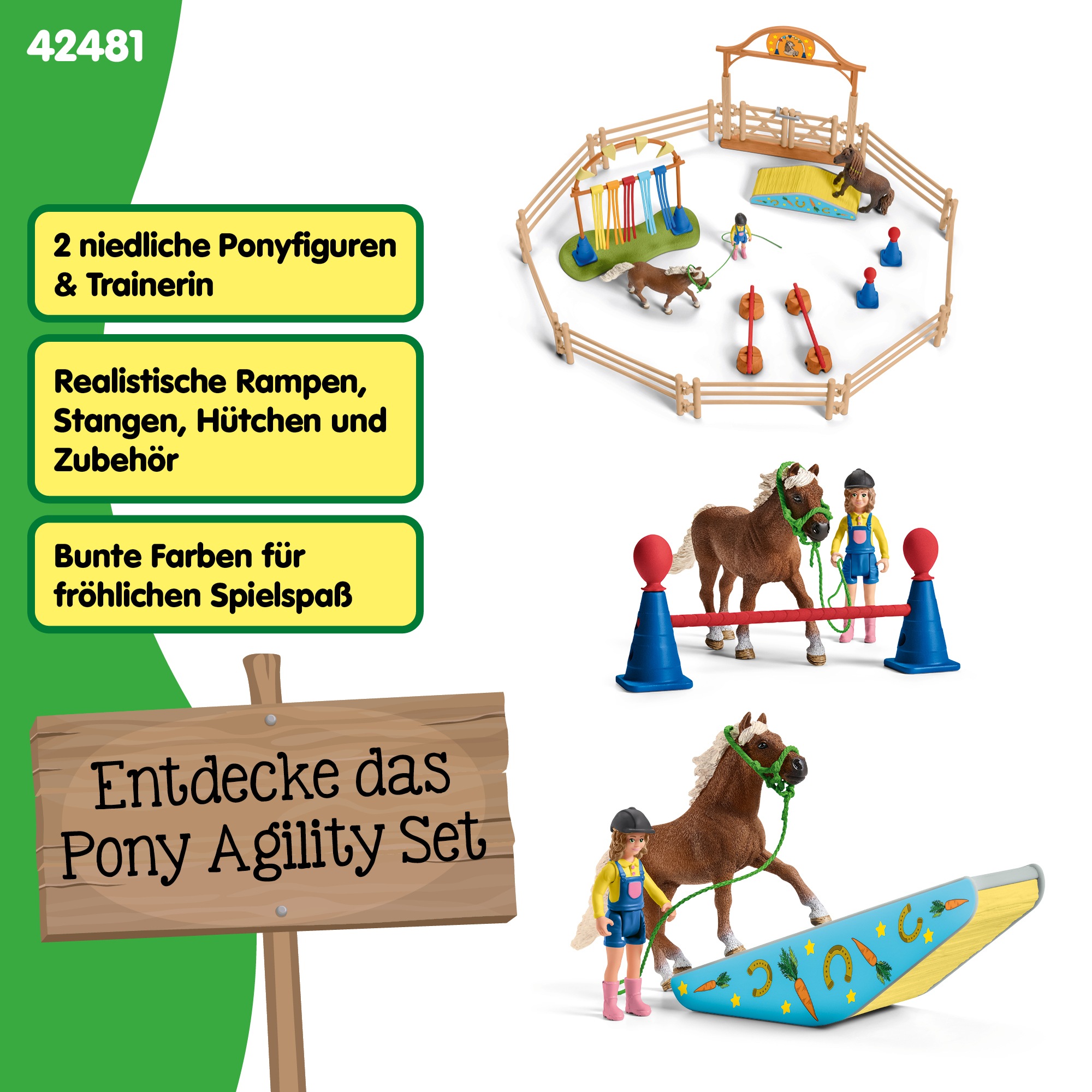 Schleich® Monde de jeu »FARM WORLD, Pony Agility Training (42481)«