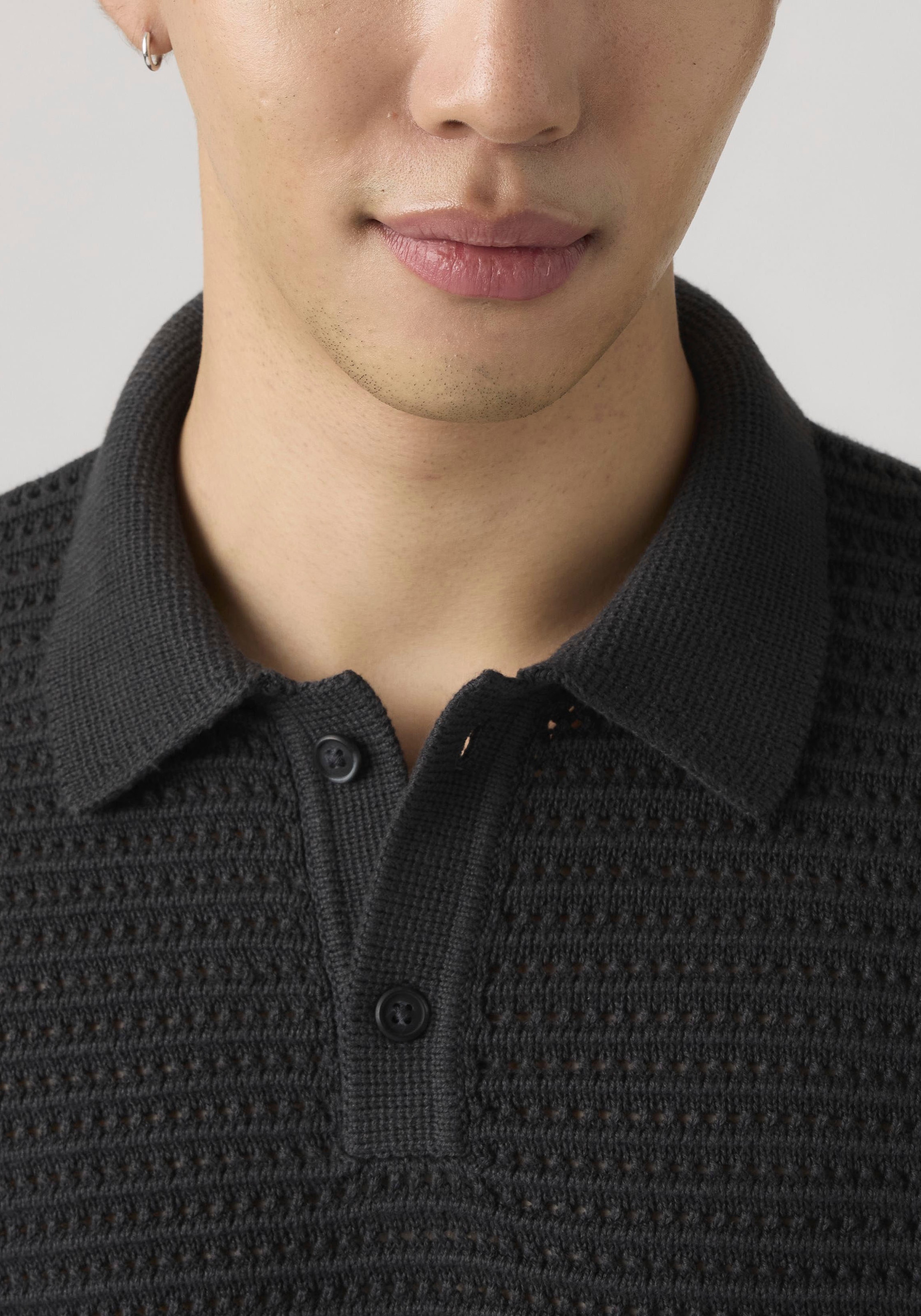 Levi's® Pull à col polo »LAGUNA SWEATER POLO« mit Strickmuster