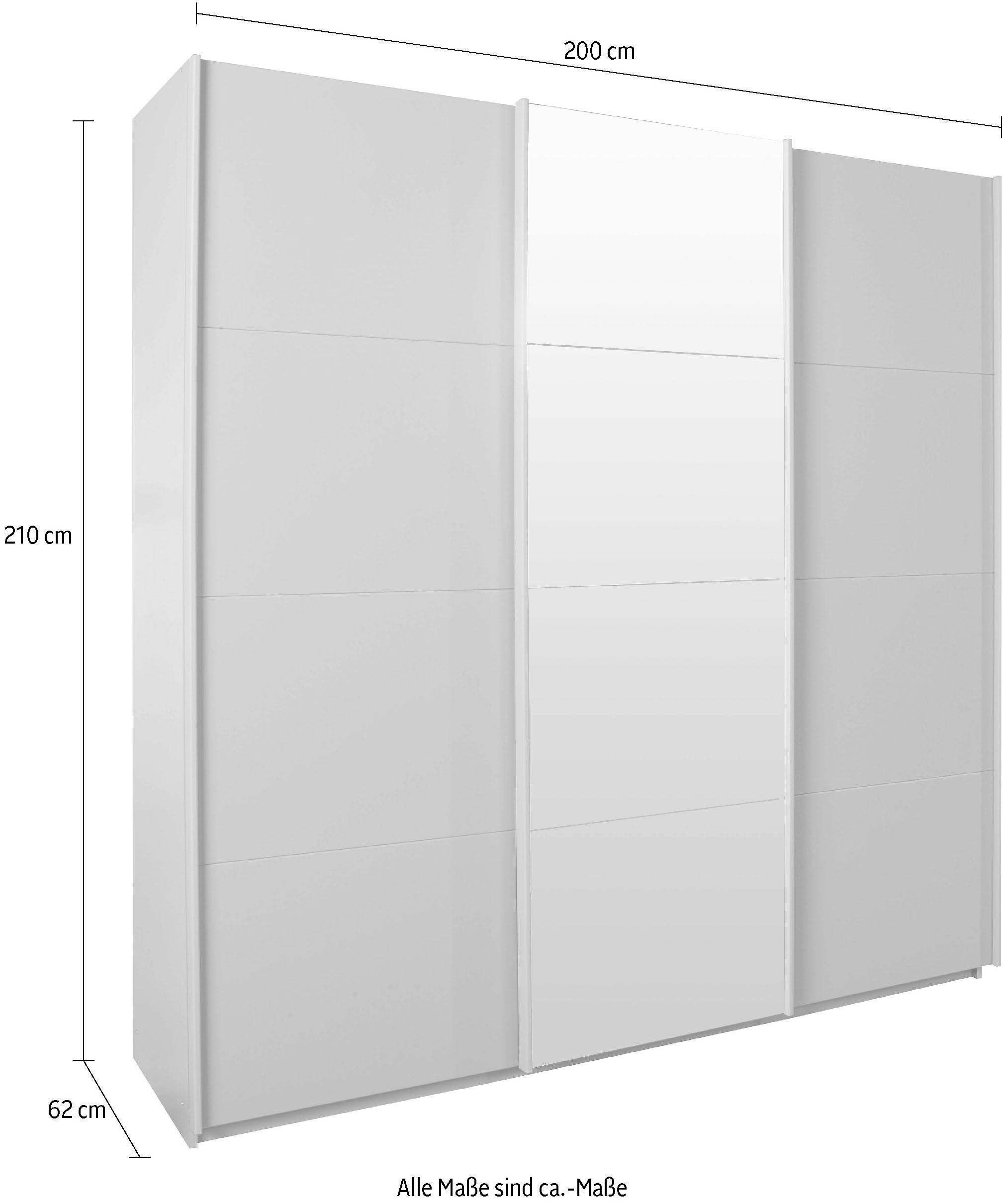 rauch Schwebetürenschrank »Kleiderschrank Schrank Garderobe Wäscheschrank KEPAN« inkl. Schubladen-Einsatz und extra Einlegeböden MADE IN GERMANY