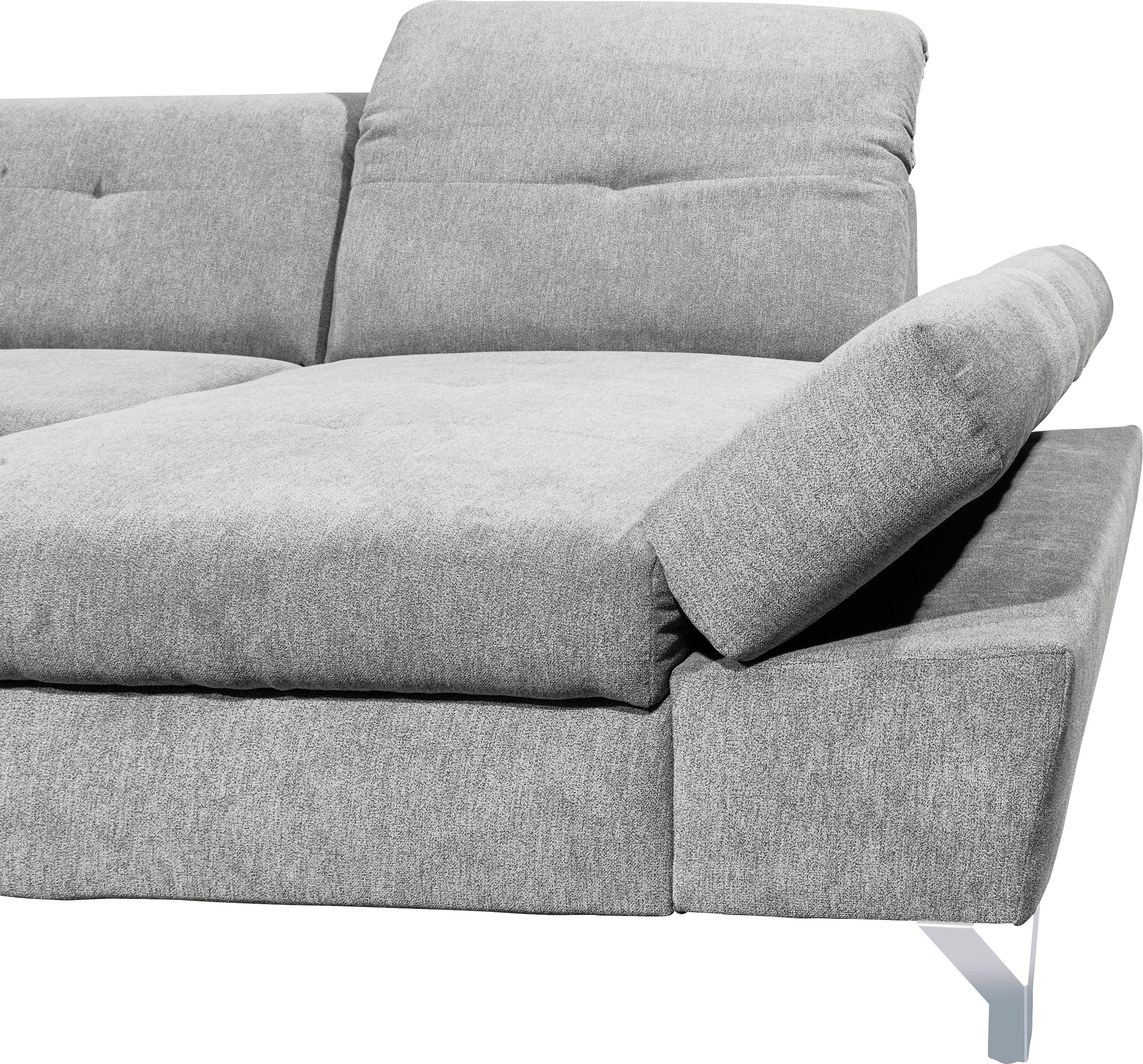 ED EXCITING DESIGN Paysage de salon »Melfi U-Form mit Bettfunktion, Bettkasten« Arm- & Kopfteilverstellung & 3 Nierenkissen