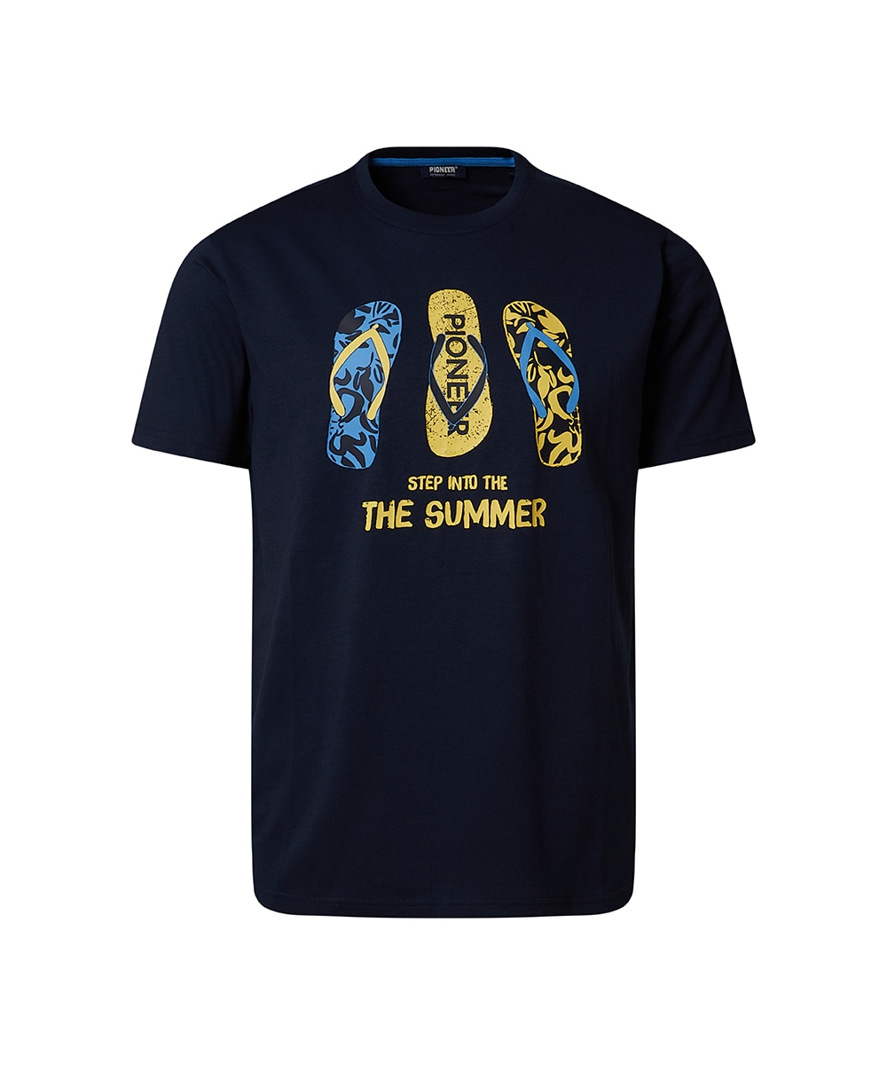 Pioneer Authentic Jeans T-Shirt »RH T-Shirt flip flop print« mit Logo Print