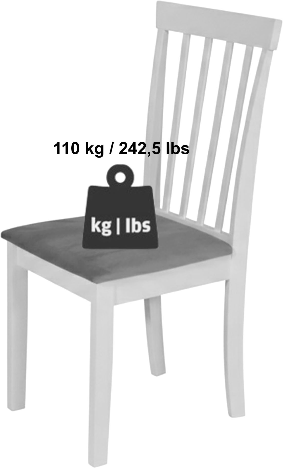 Jahnke Esszimmerstuhl »LITE SIT DUO« (Set) Esszimmerstuhl (2er Set), Massivholz, Samt-Stoff, bis 110 kg belastbar