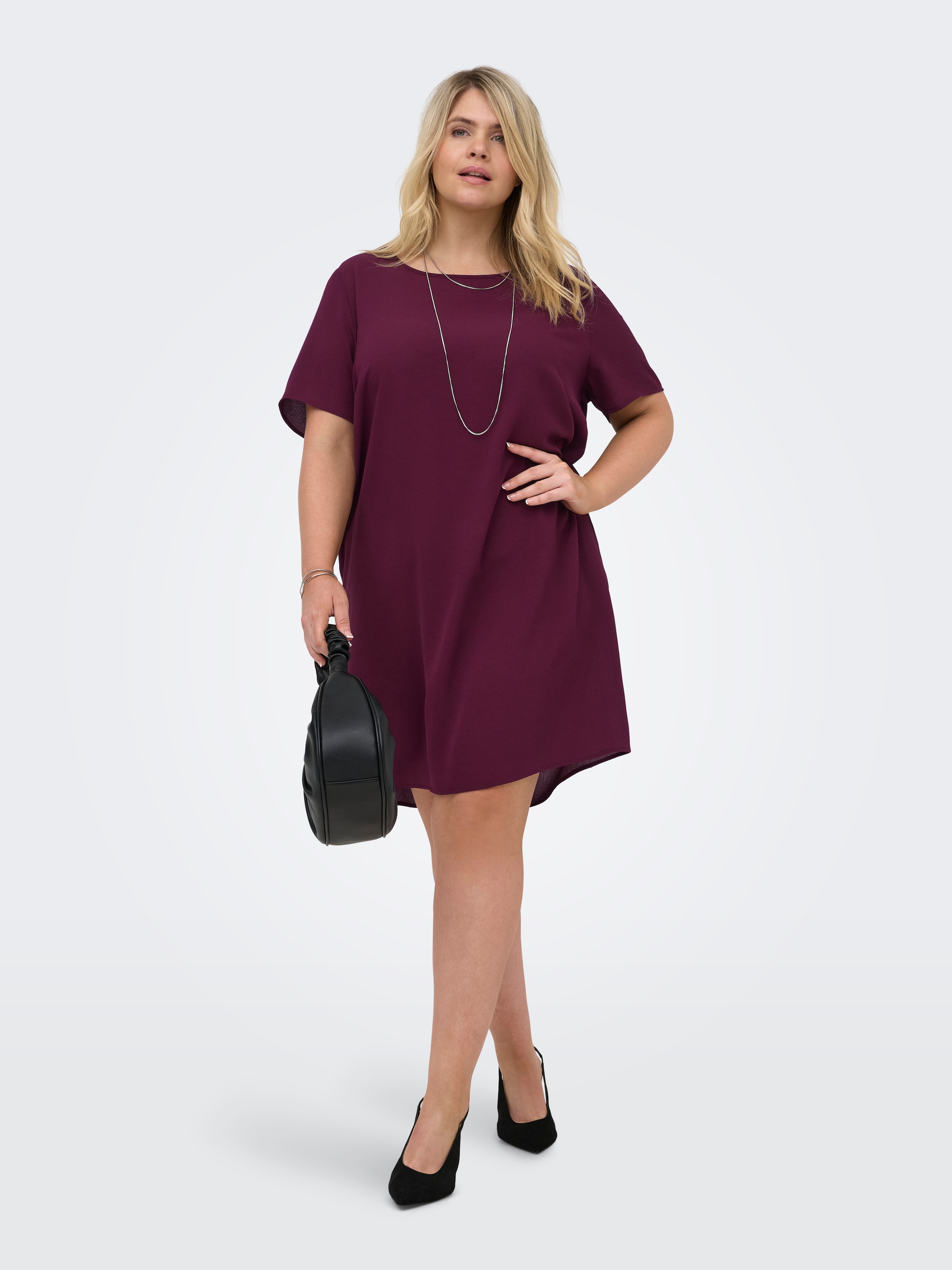 ONLY CARMAKOMA Sommerkleid »CARLUX SS TUNIC DRESS WVN NOOS« Materialmix, loose fit