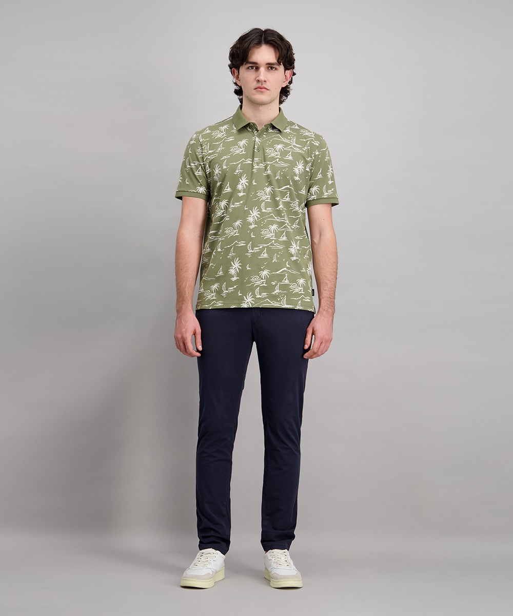 Pioneer Authentic Jeans Poloshirt »Polo jersey print maritim« mit All-Over Print