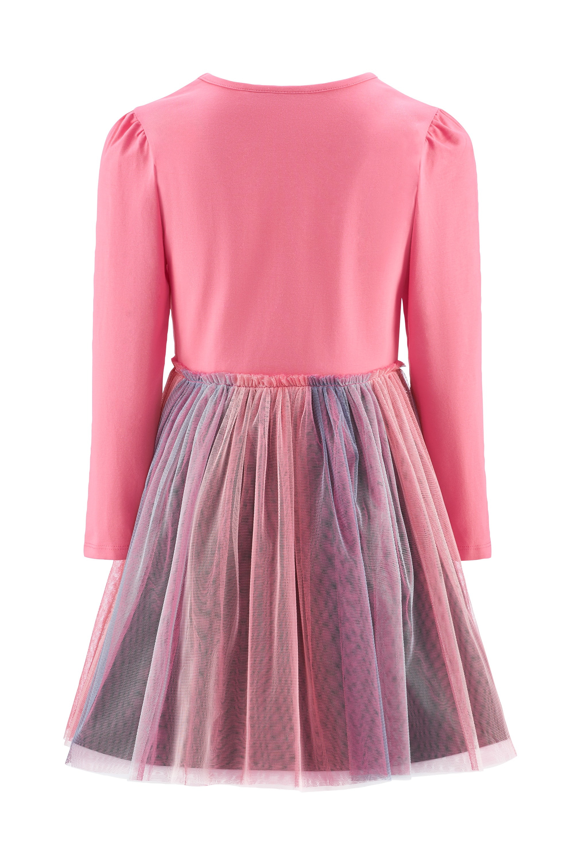 happy girls Robe en jersey mélange de coton, applications de fleurs