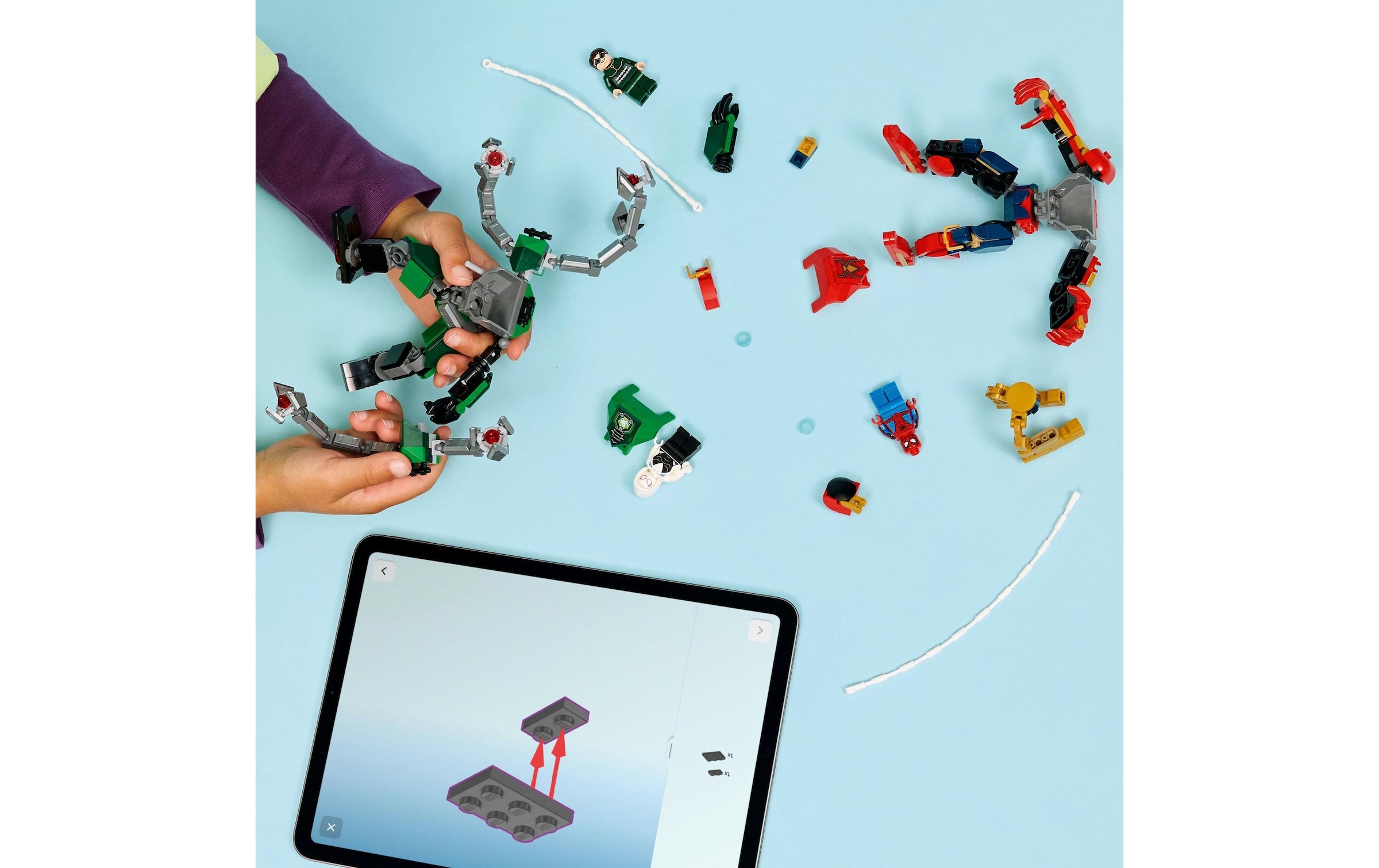   Konstruktionsspielsteine »Marvel Mech-Duell: Spider-Man vs. Doc Ock 76338« Kategorie: Fantasy-Welt