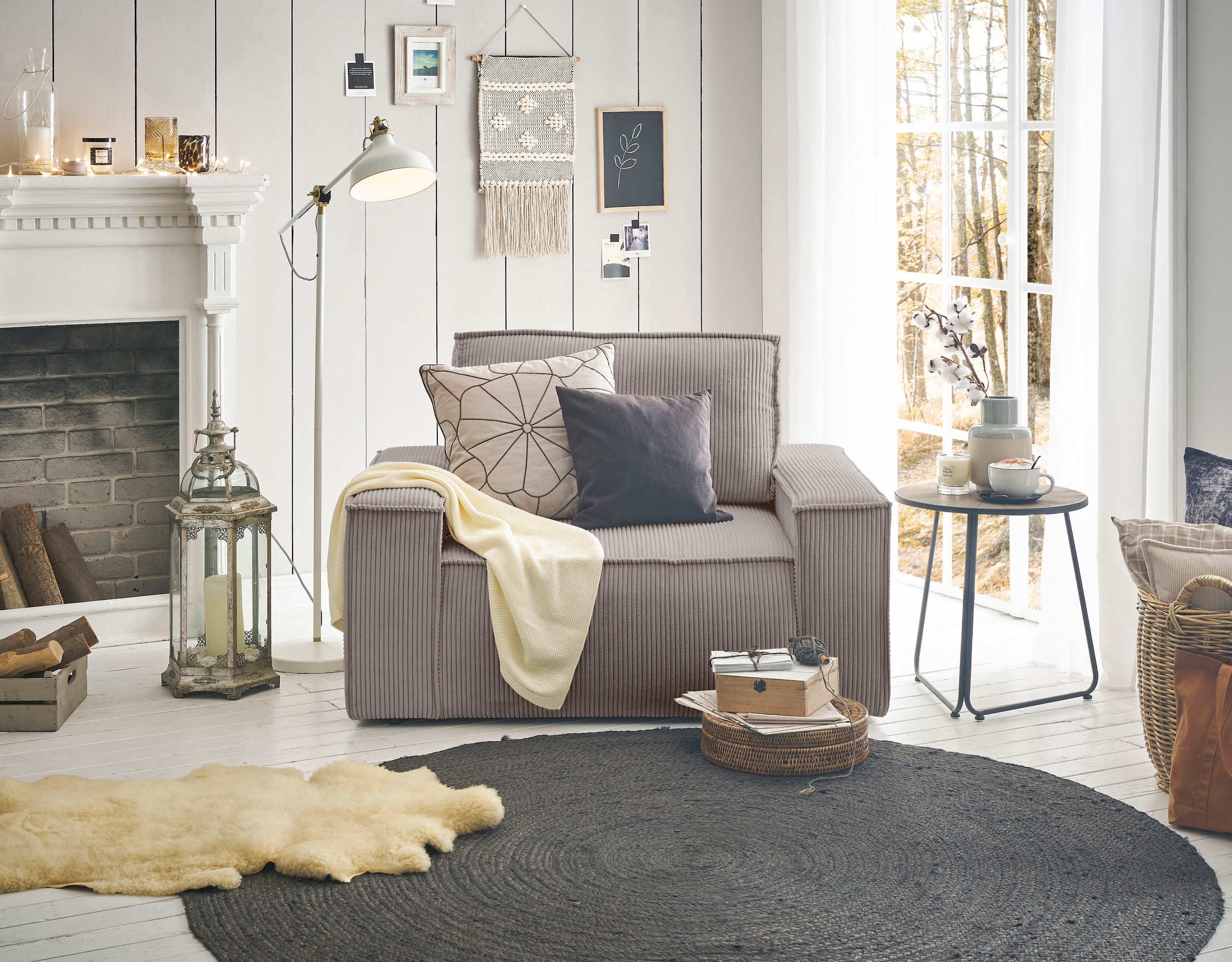 Home affaire Sessel »SHERWOOD, Love-Seat in 3 Stoffarten verfügbar« passend zur Polster-Serie SHERWOOD