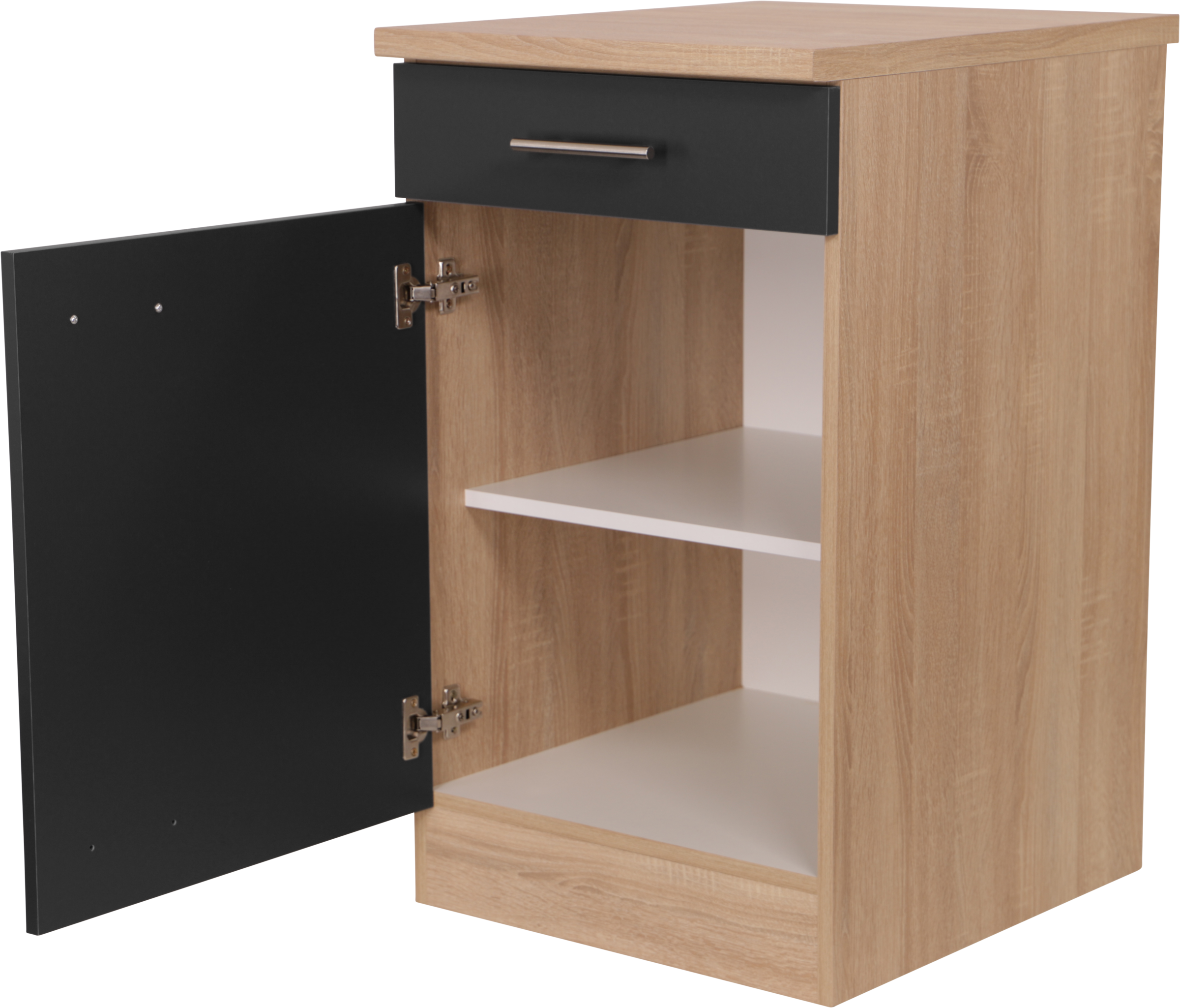 RESPEKTA Armoire basse »Merle« Breite 50 cm, Soft-Close, Griffe aus Metall, 85 cm Arbeitshöhe