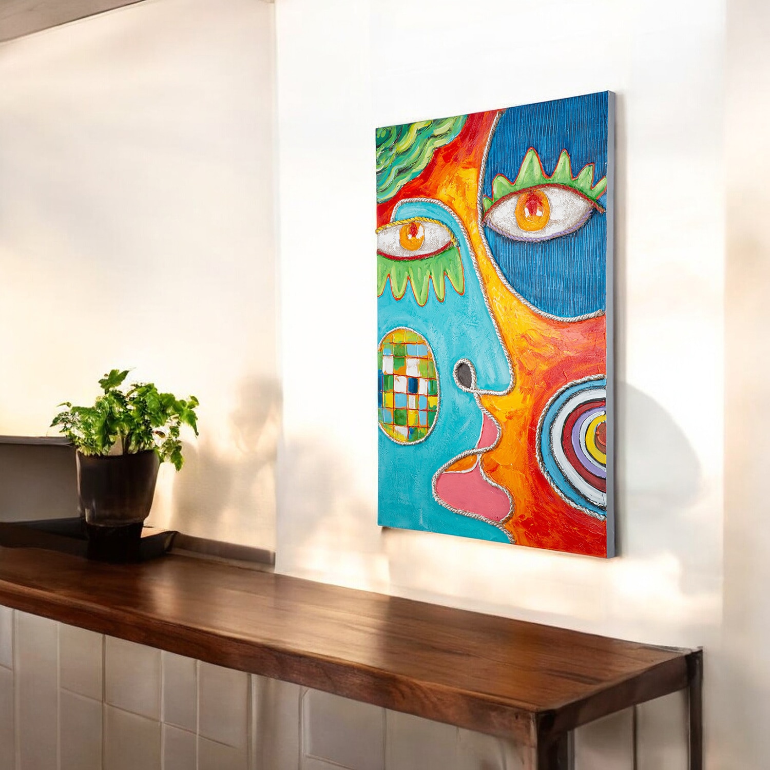 Casablanca by Gilde Tableau sur toile »Visage rechteckig« 1 cuis tlg.