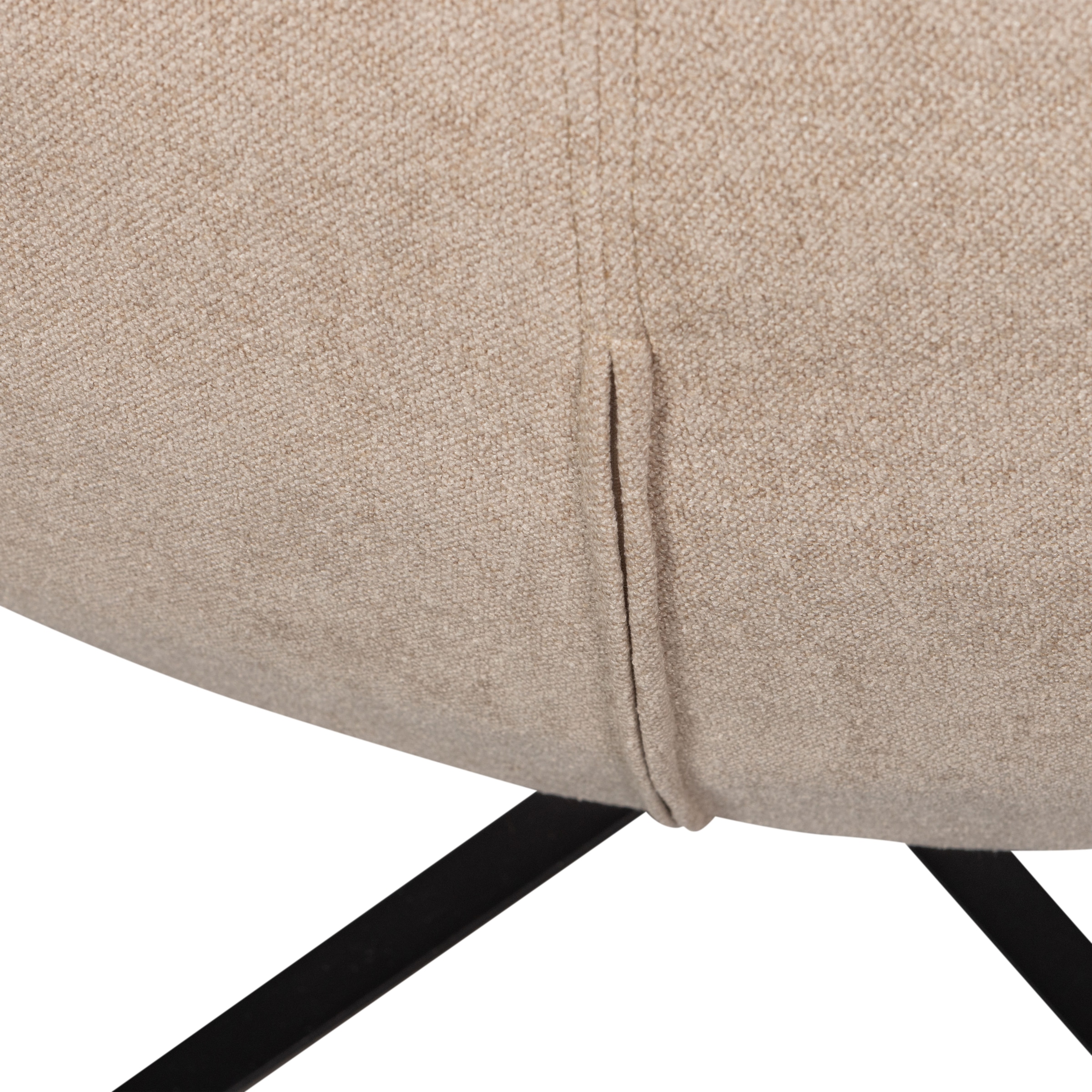 WOOOD Drehsessel »Maudi gewobener-Bezug mit metall Drehgestell H 84 x B 74 x T 86 cm« Tragkraft 100 kg, subtile Farbnuancen, Hohe Verschleissfestigkeit